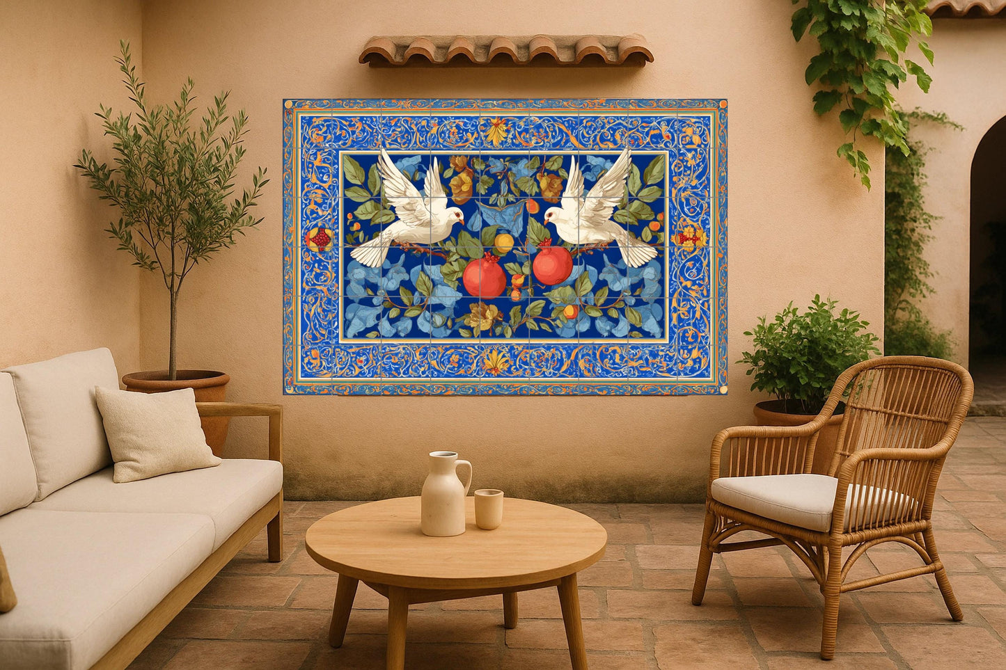 Hermoso Azulejo Mural · Ceramic Wall Mural — Garden & Scenery Décor