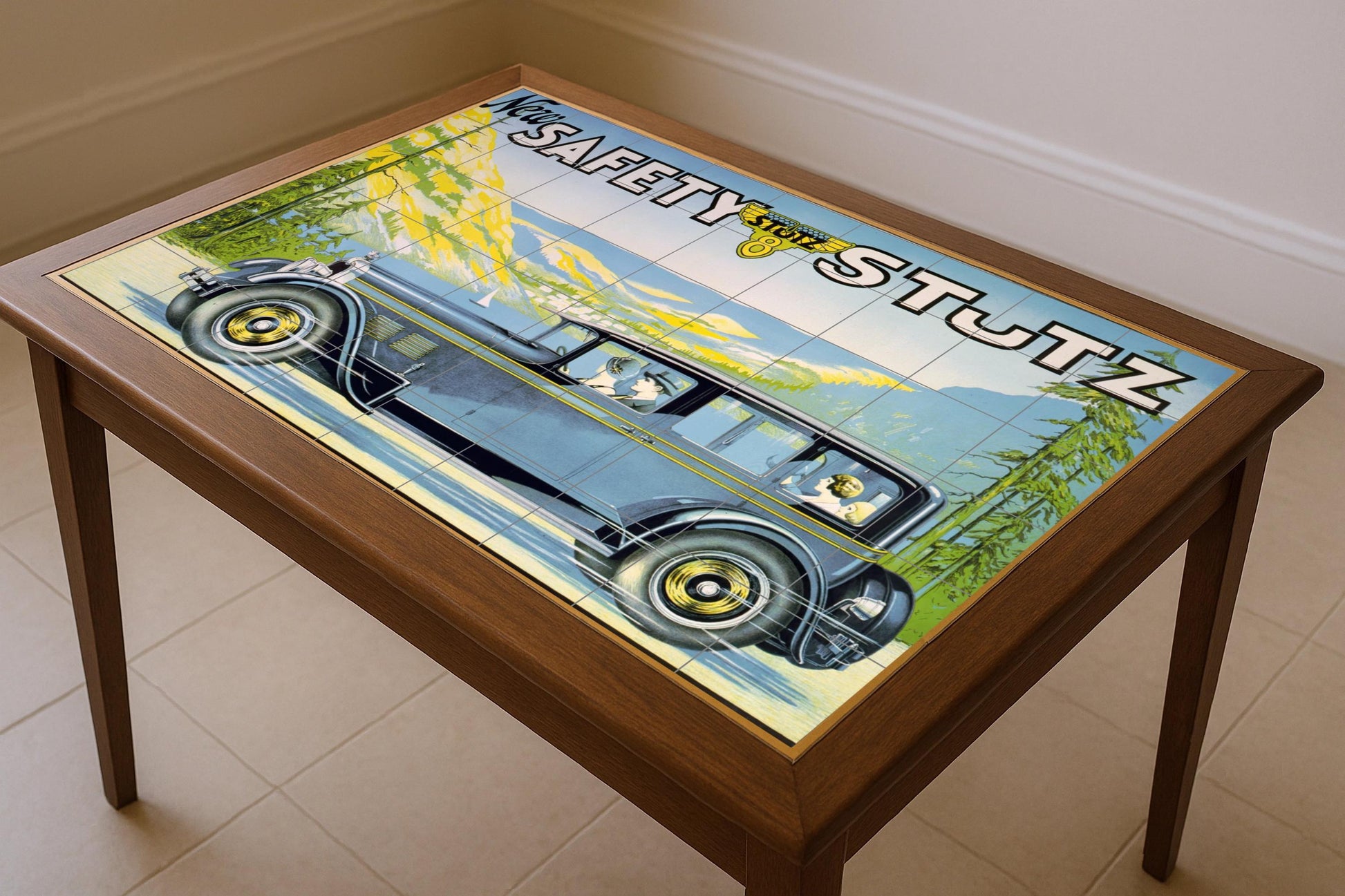 Coche Art Decó — Folk & Ornamental Art · Tile Wall Art