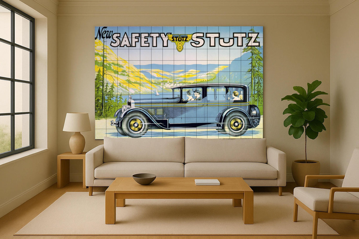 Coche Art Decó — Folk & Ornamental Art · Tile Wall Art