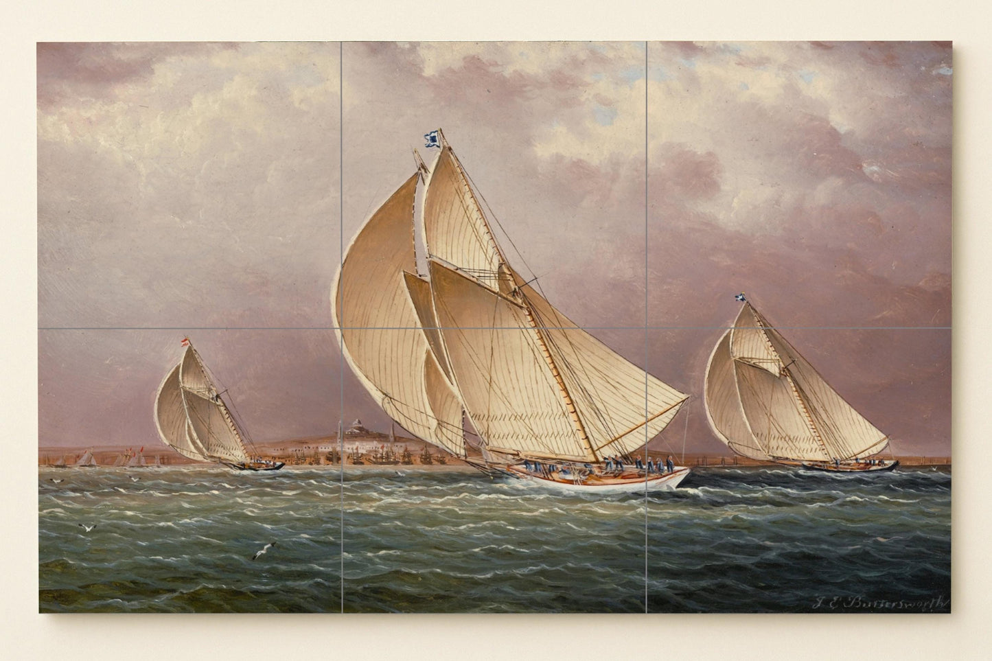 Grande Regata — Arte Marittima in Piastrelle, Arte da Parete in Ceramica