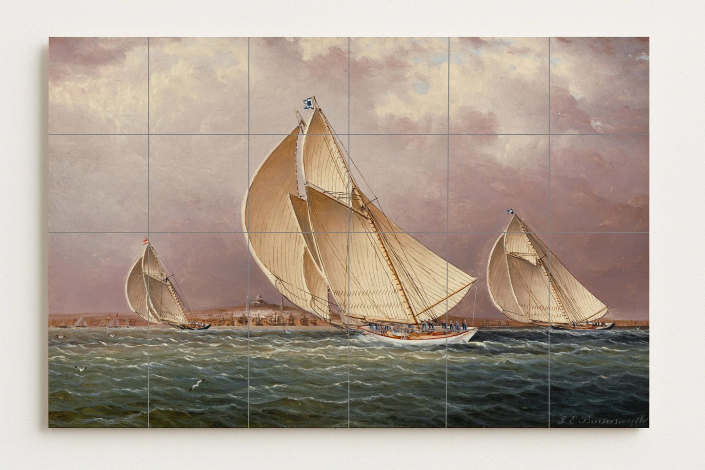 Grande Regata — Arte Marittima in Piastrelle, Arte da Parete in Ceramica
