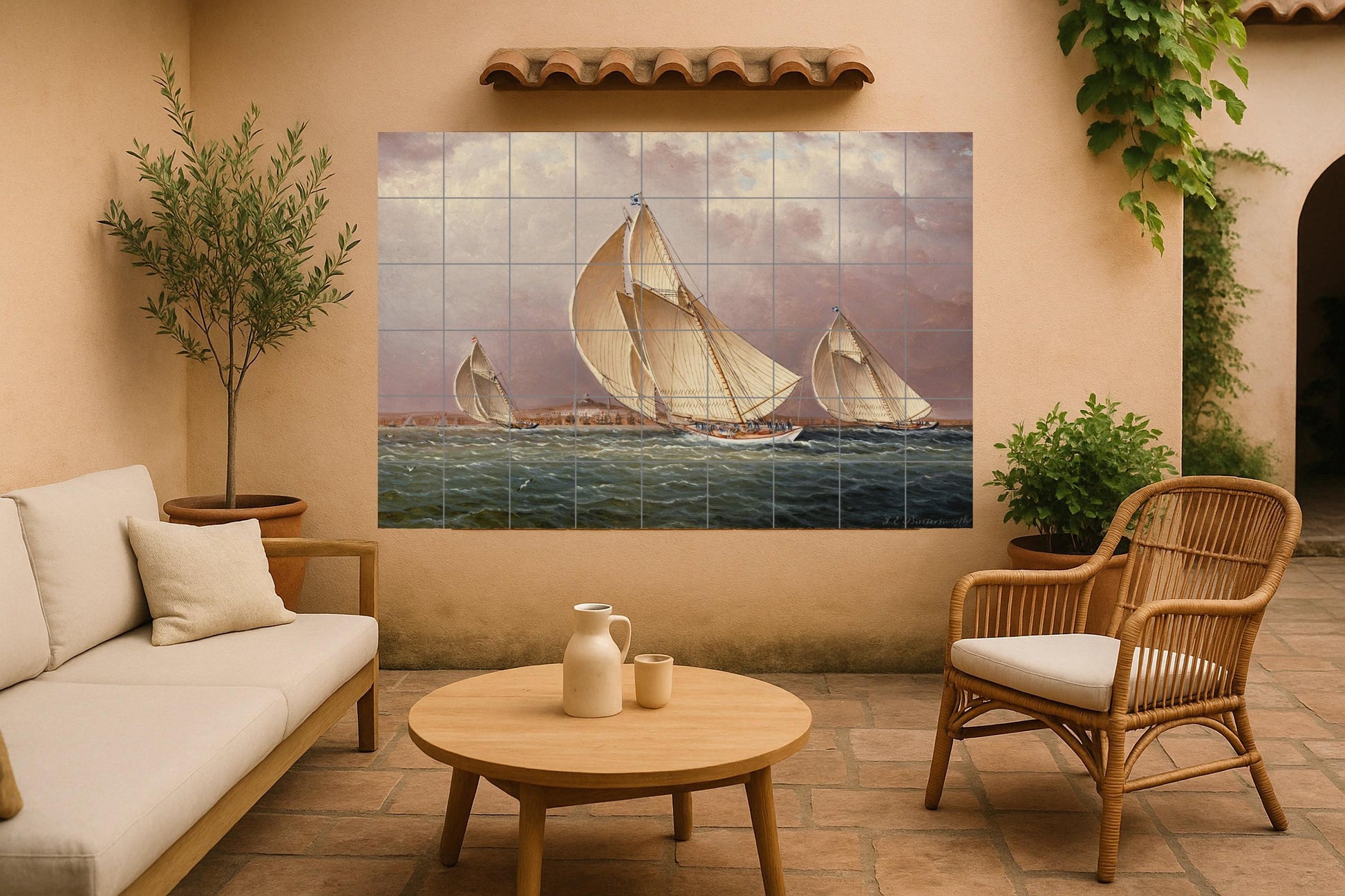 Grande Regata — Arte Marittima in Piastrelle, Arte da Parete in Ceramica