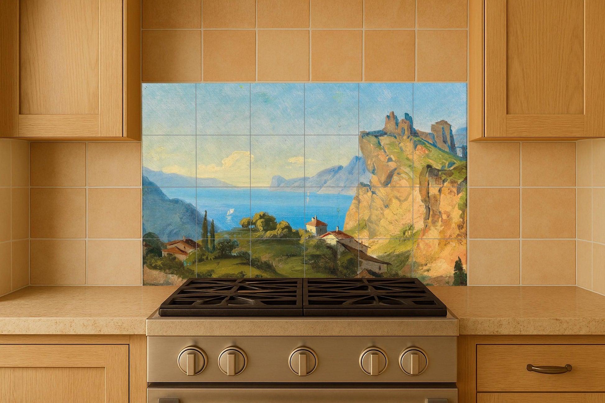 Ceramic Tile Mural: Lake Garda — Sea & Coastal Art
