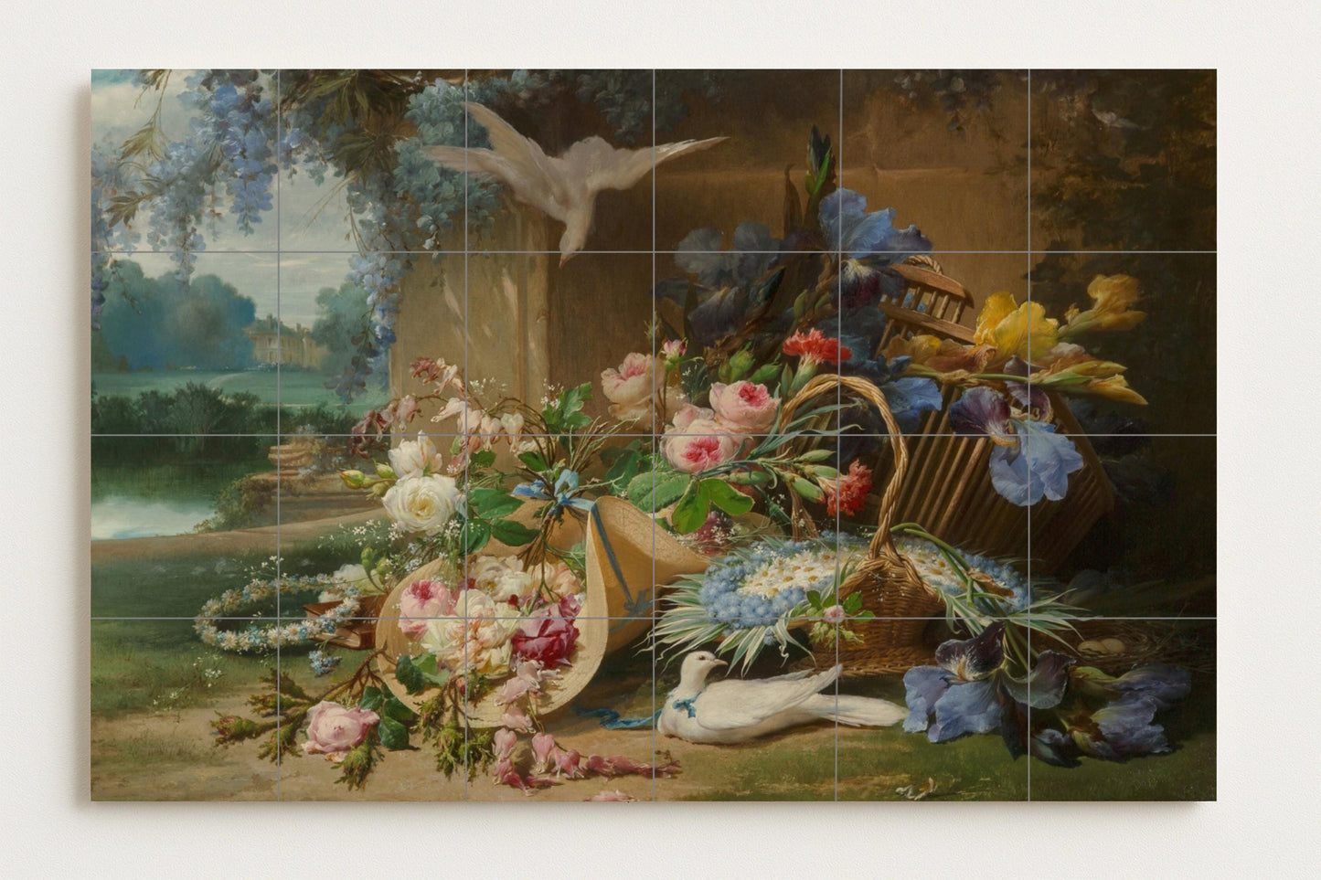 Mural de flores de bodegón
