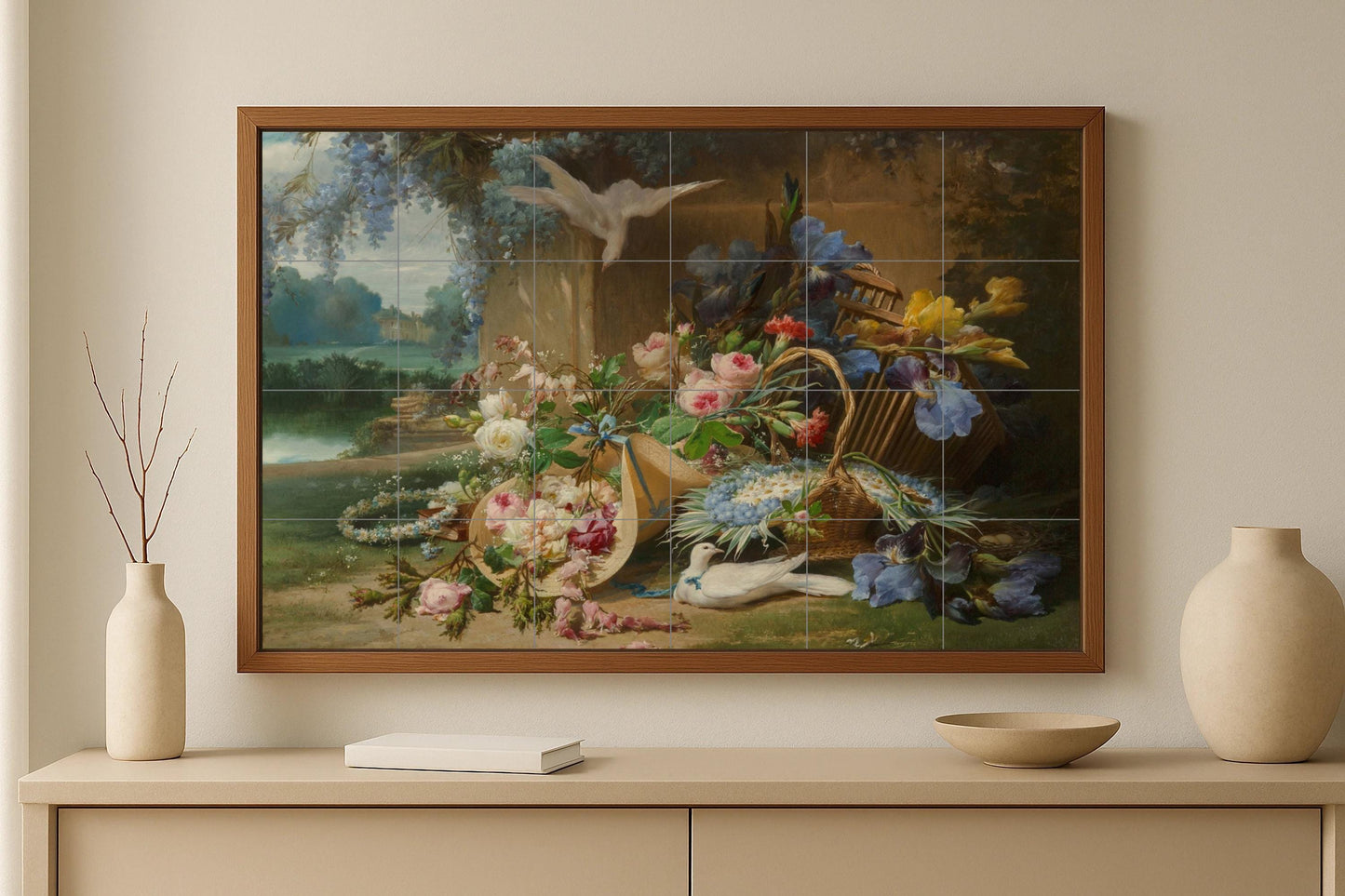 Mural de flores de bodegón