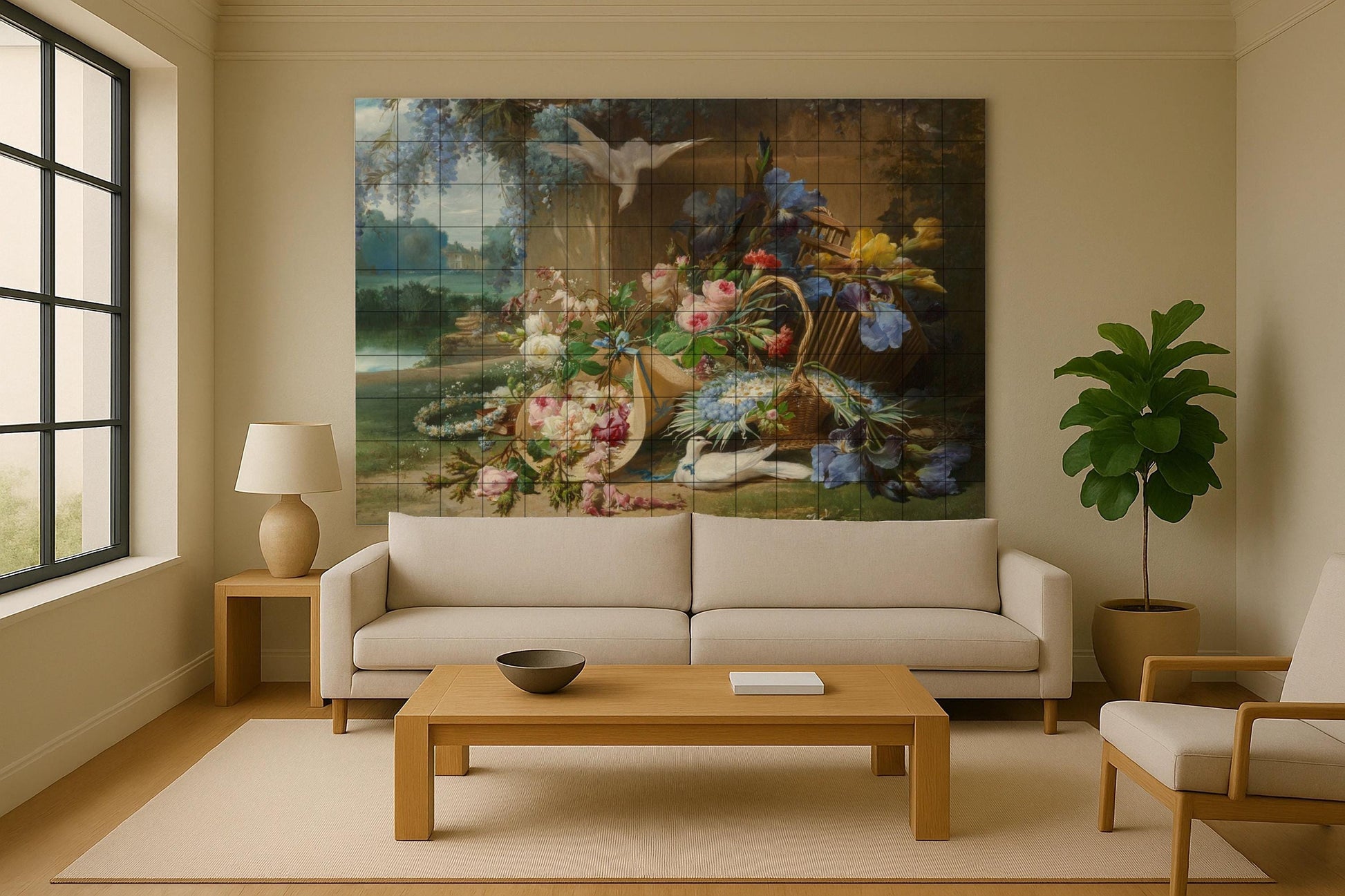 Mural de flores de bodegón