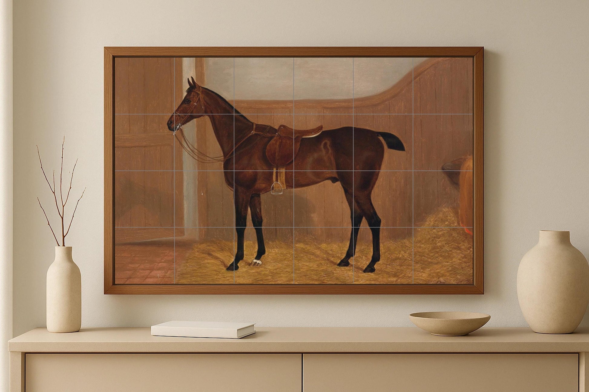 Mural de caballo ecuestre