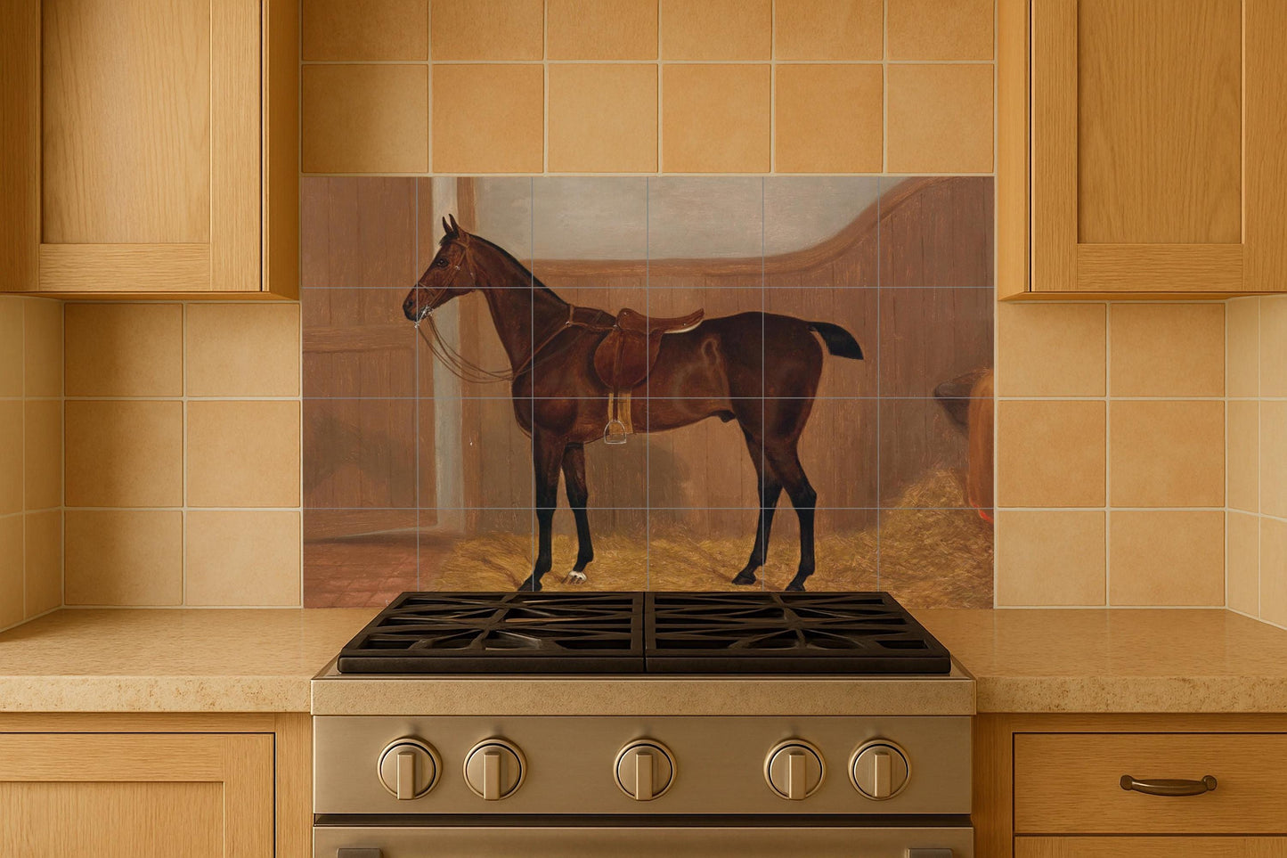 Mural de caballo ecuestre