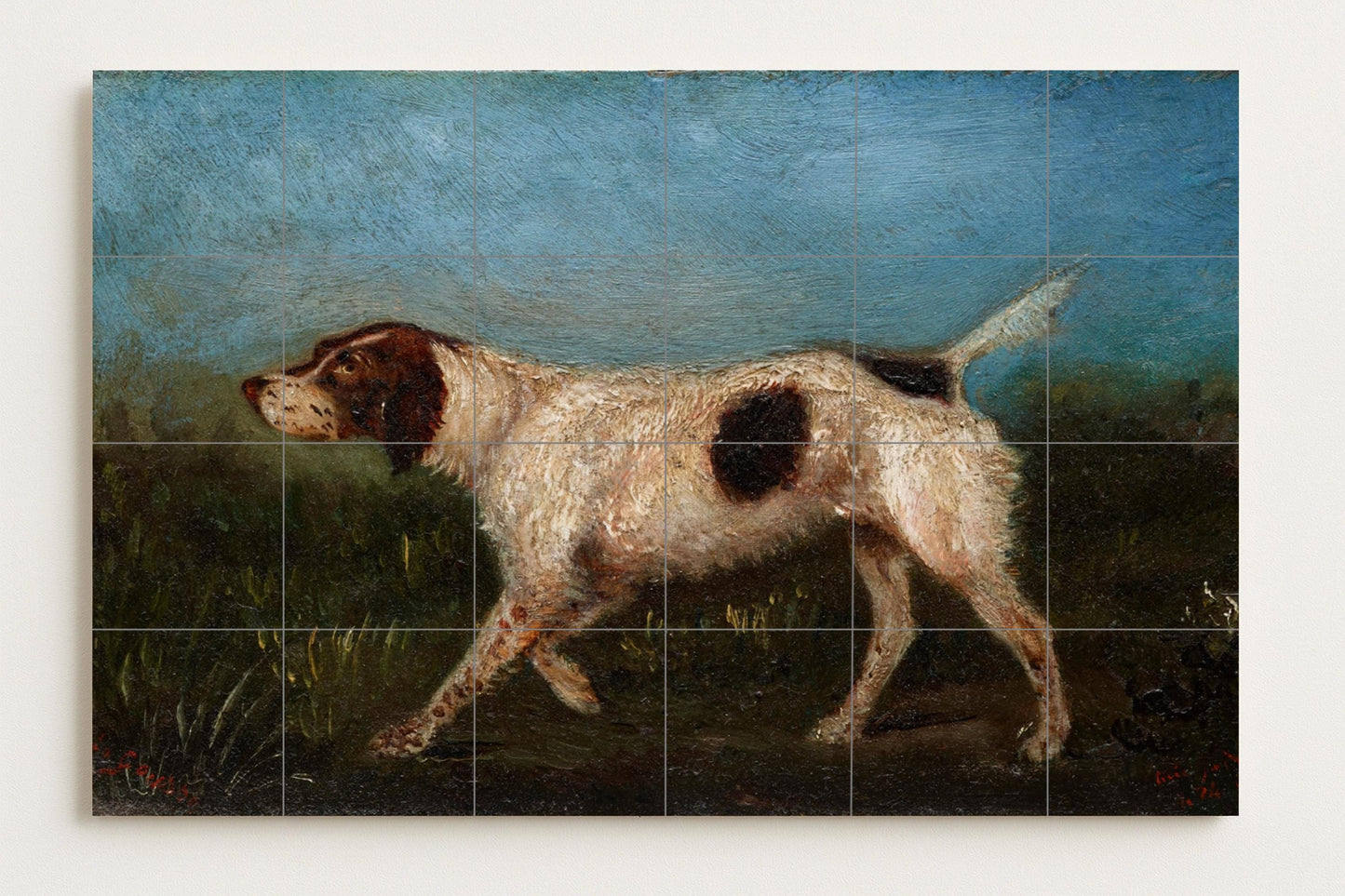 Mural de perro victoriano