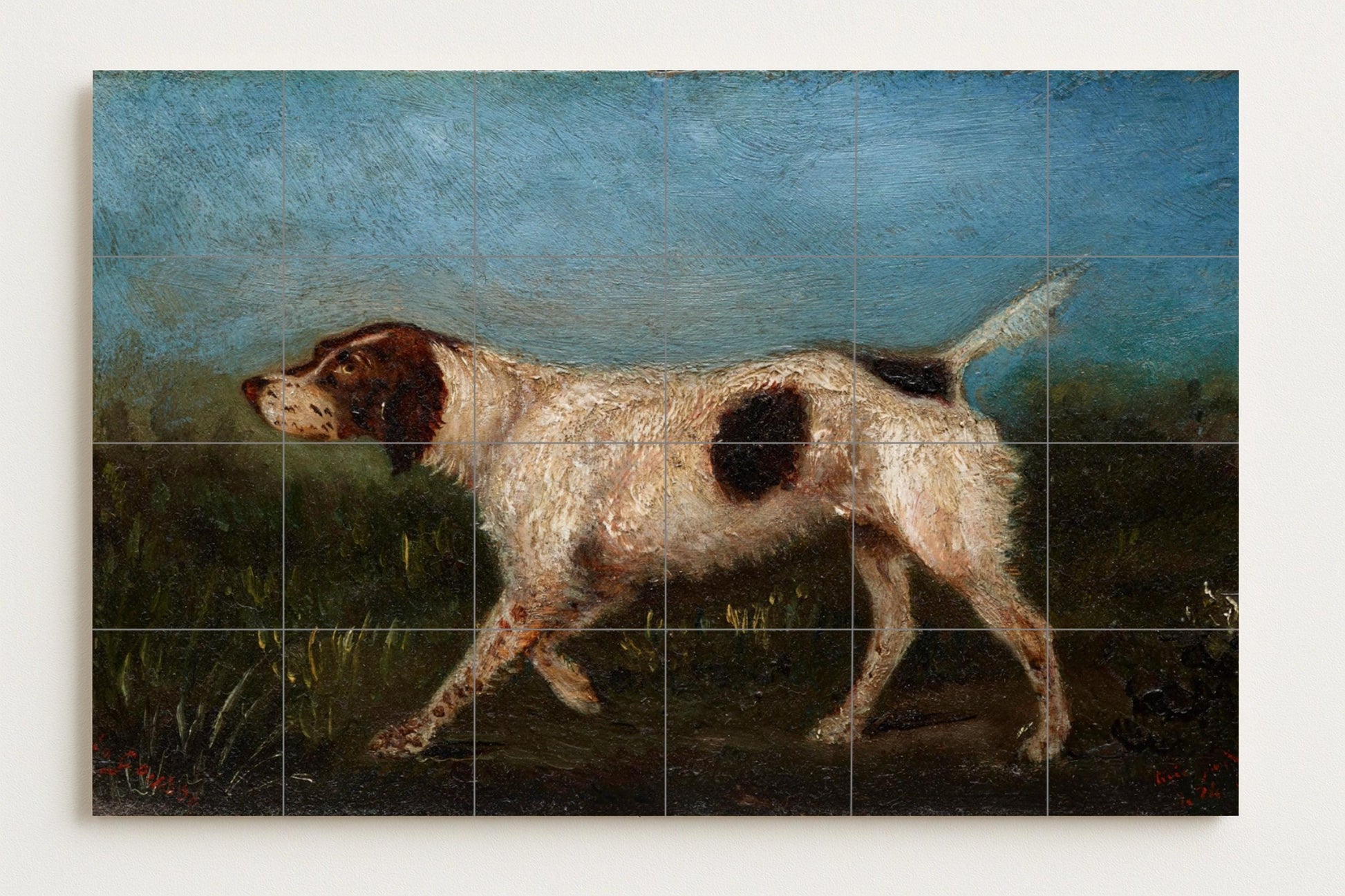Mural de perro victoriano