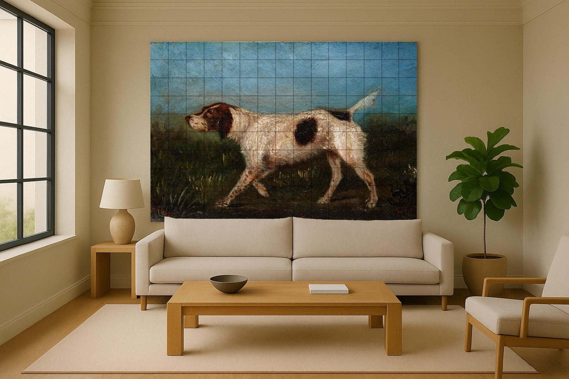 Mural de perro victoriano