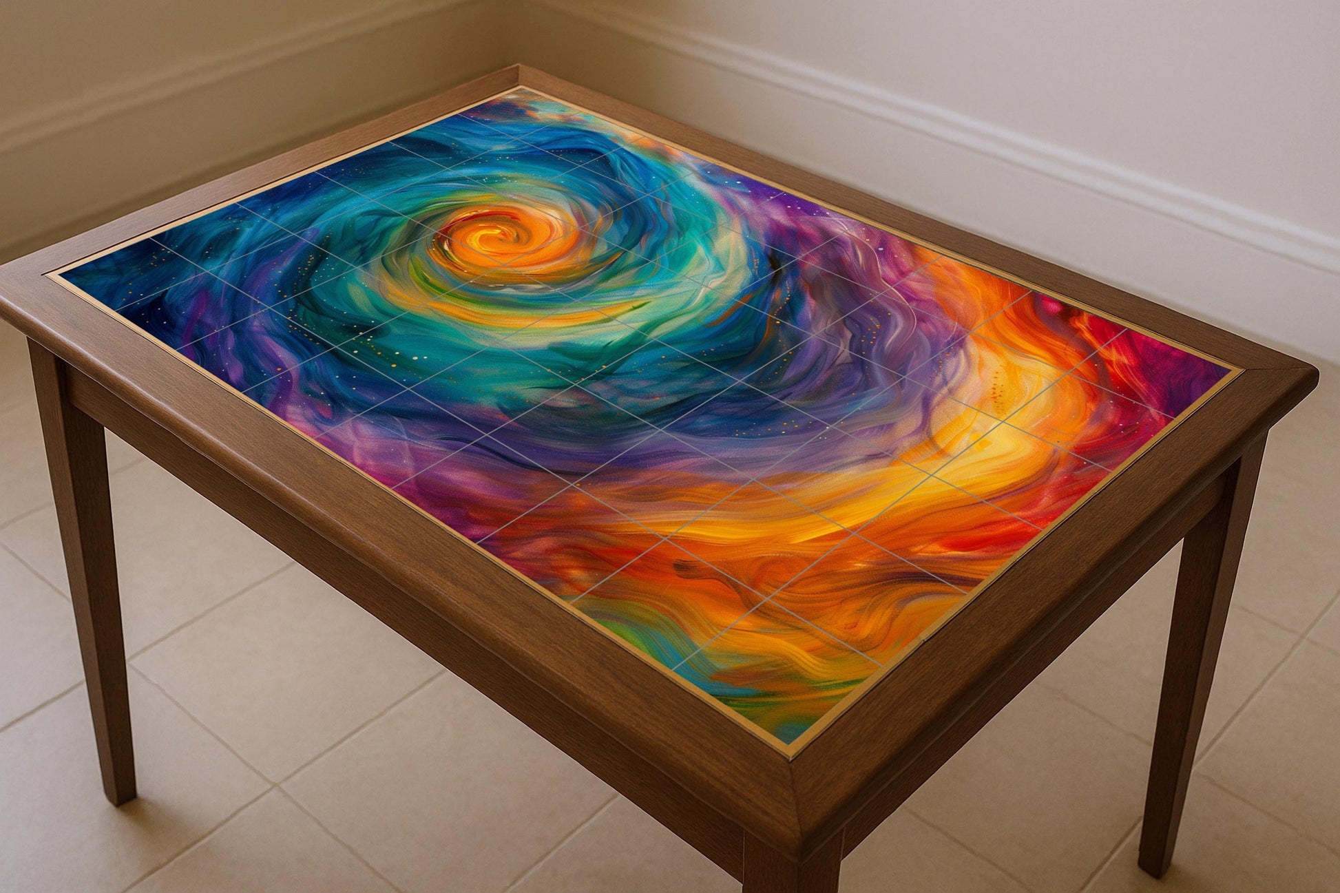 Mural de espiral de chakras