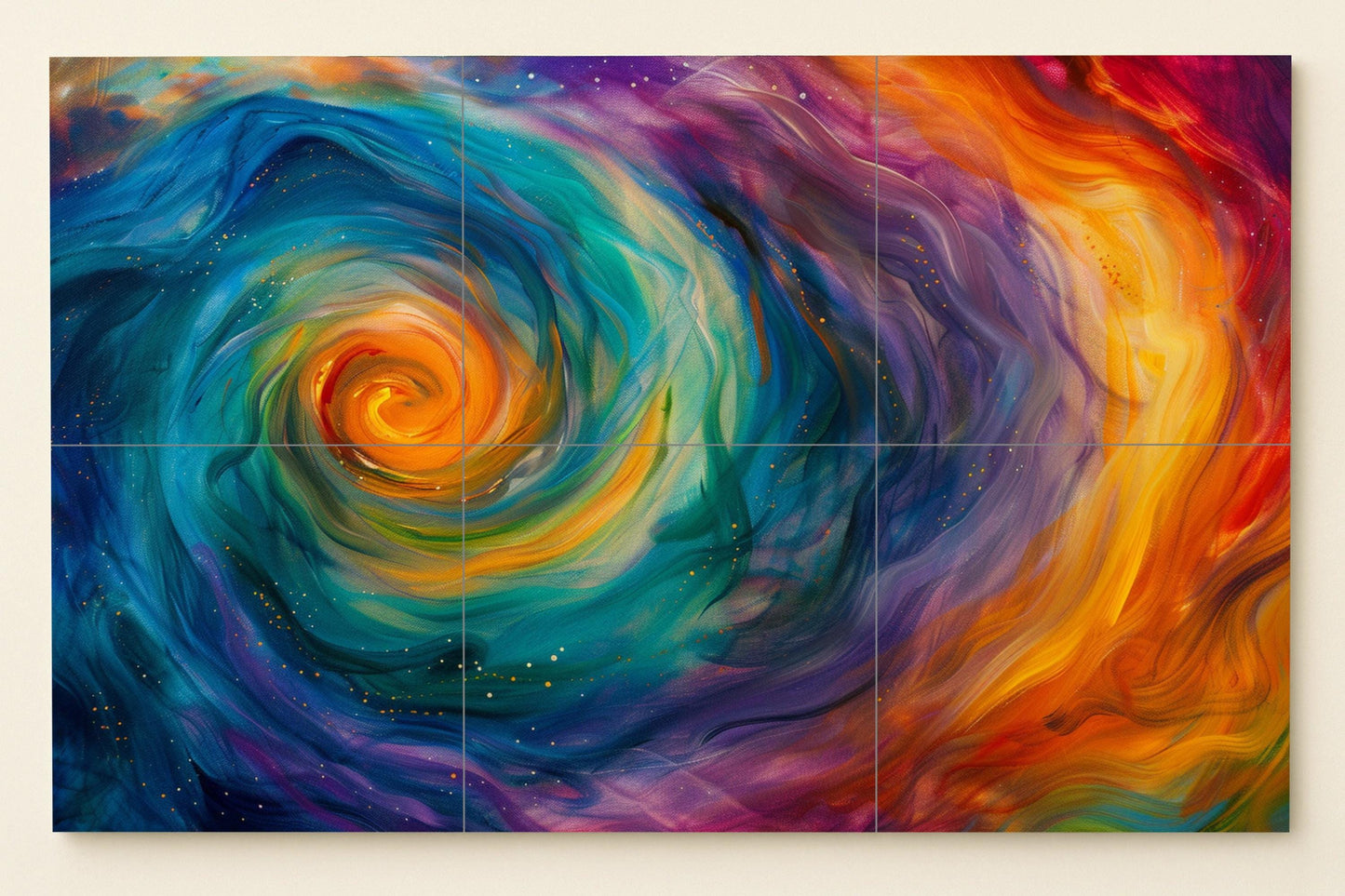 Mural de espiral de chakras