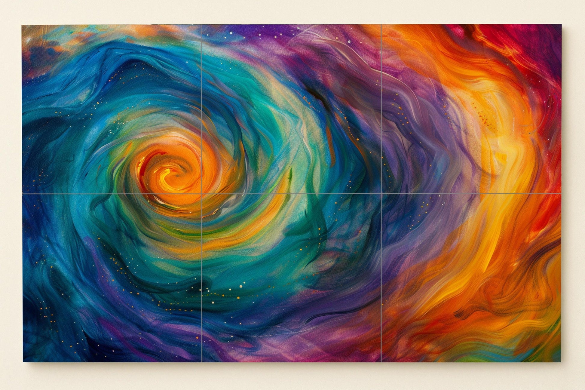 Mural de espiral de chakras