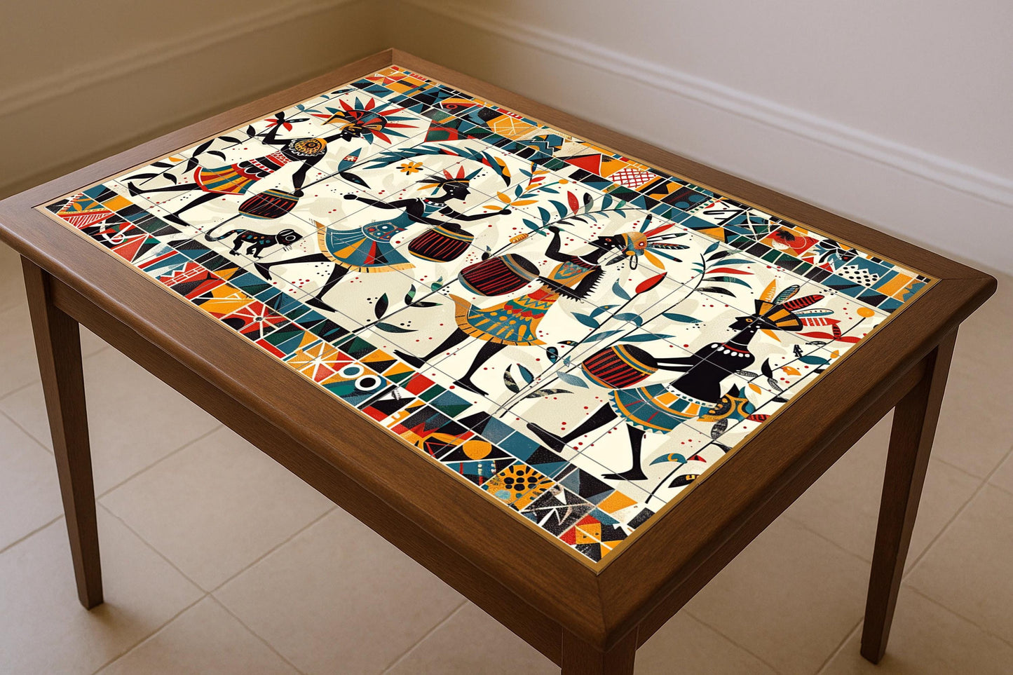 Mural tribal africano — Ritmos ancestrales
