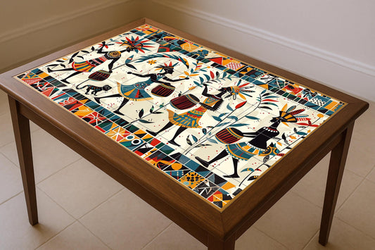 Tribal africano — Folk-Art Décor · Ceramic Tile Mural