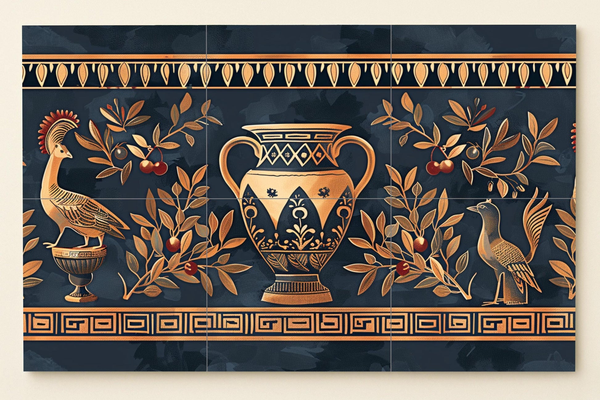 Pompeya — Kitchen & Country Scene · Ceramic Tile Mural