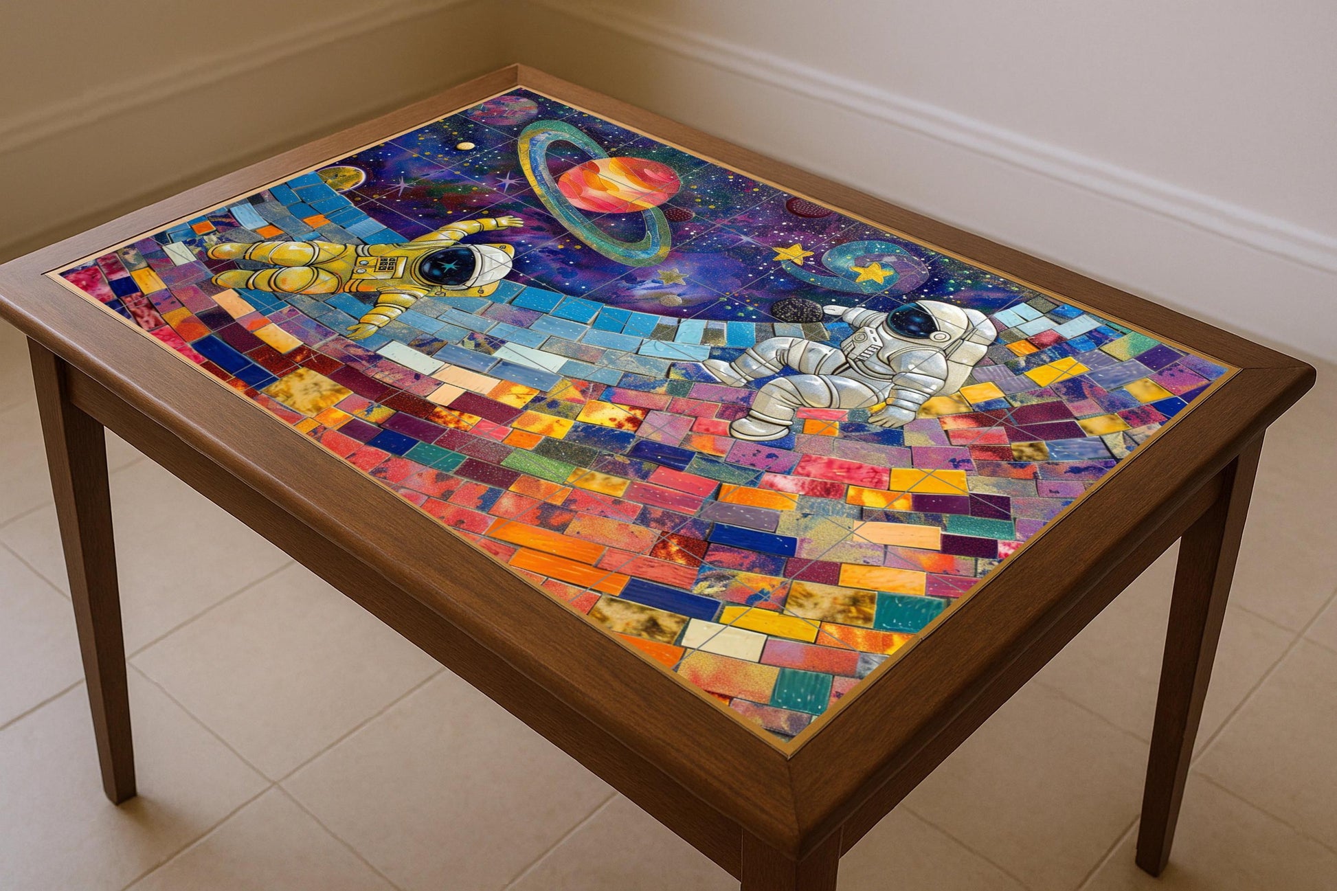 Mosaico de astronauta estelar