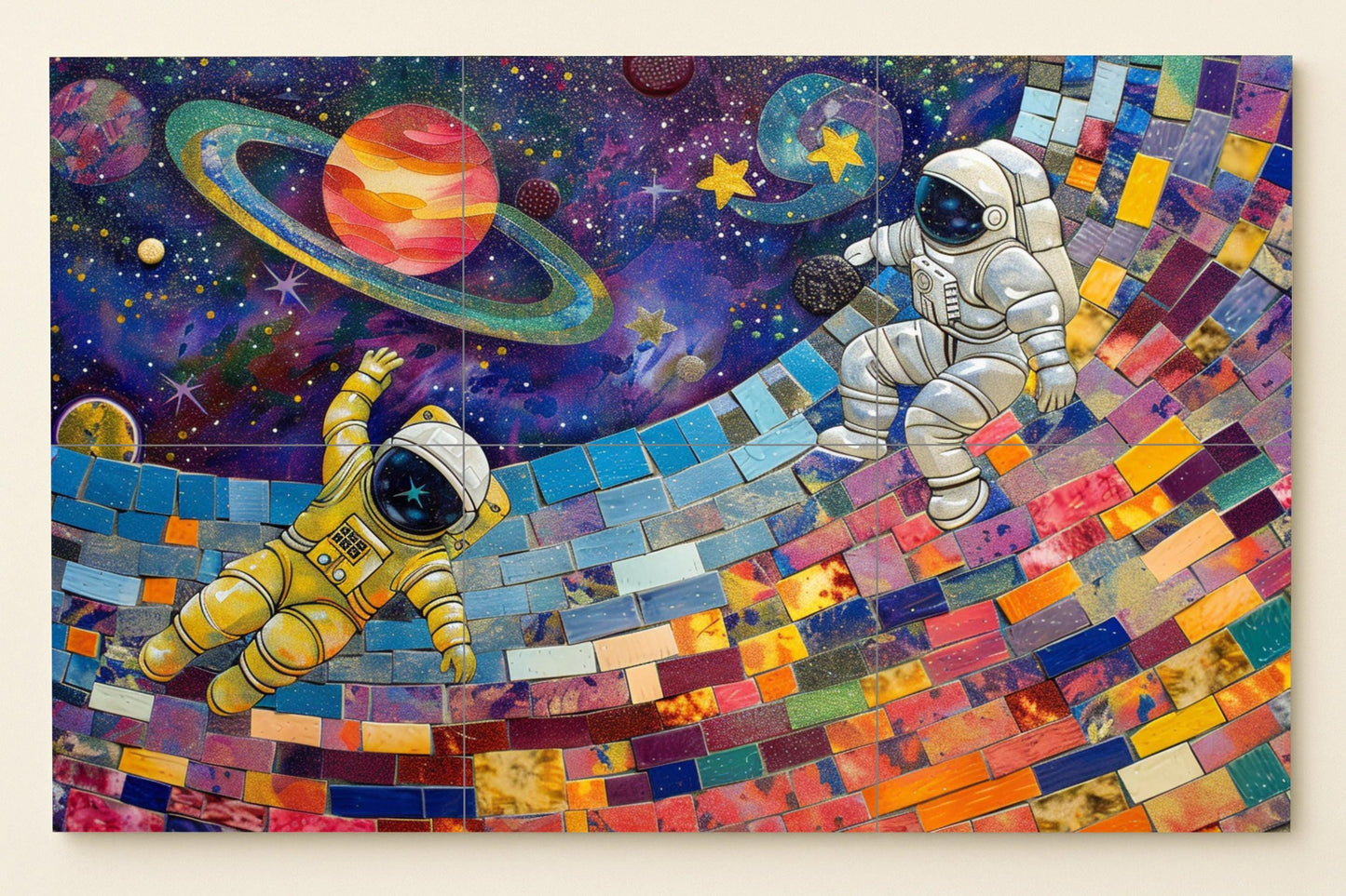 Mosaico de astronauta estelar