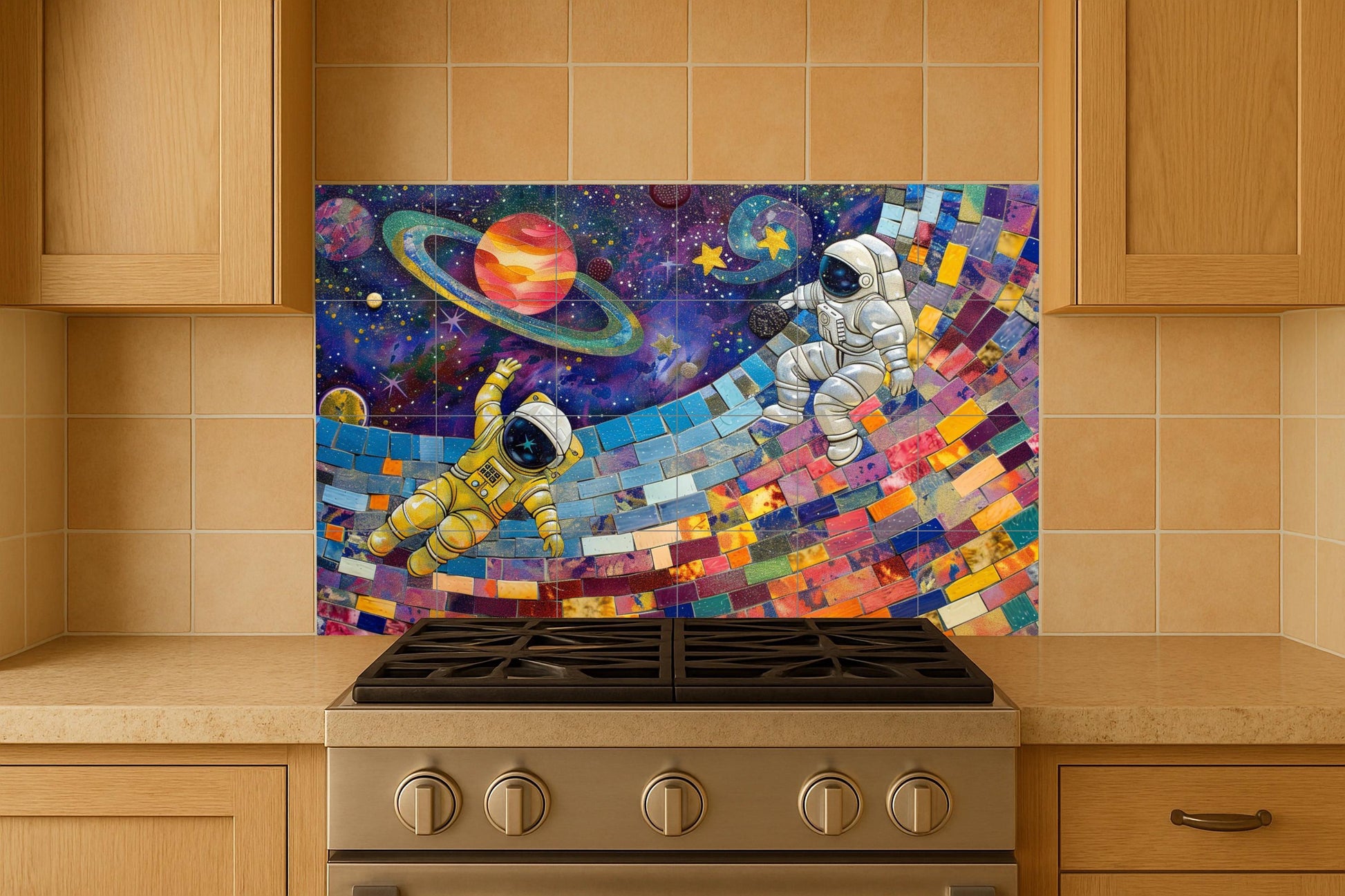 Mosaico de astronauta estelar