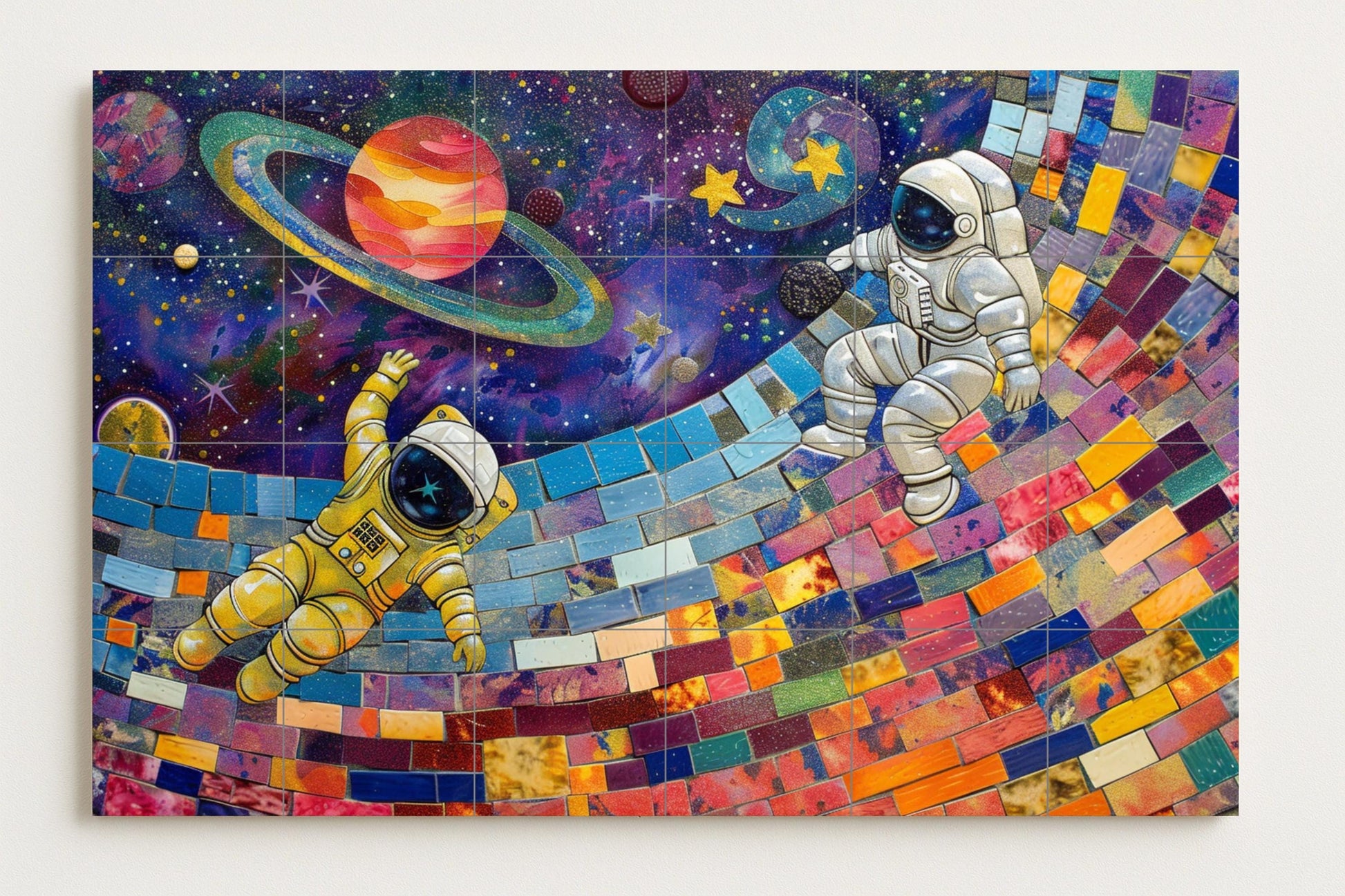 Mosaico de astronauta estelar