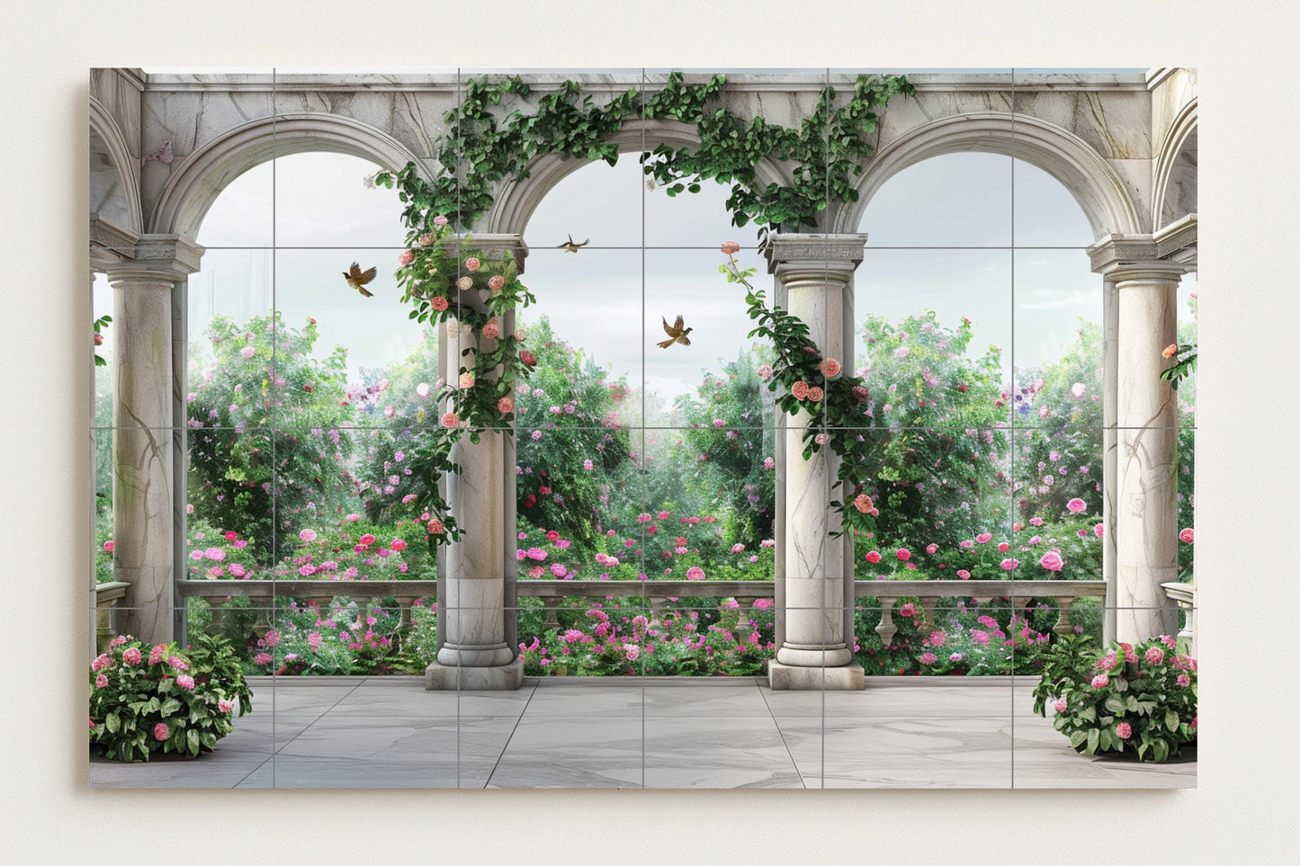 Jardin neoclásico · Fresque Céramique — Art Mural Nature