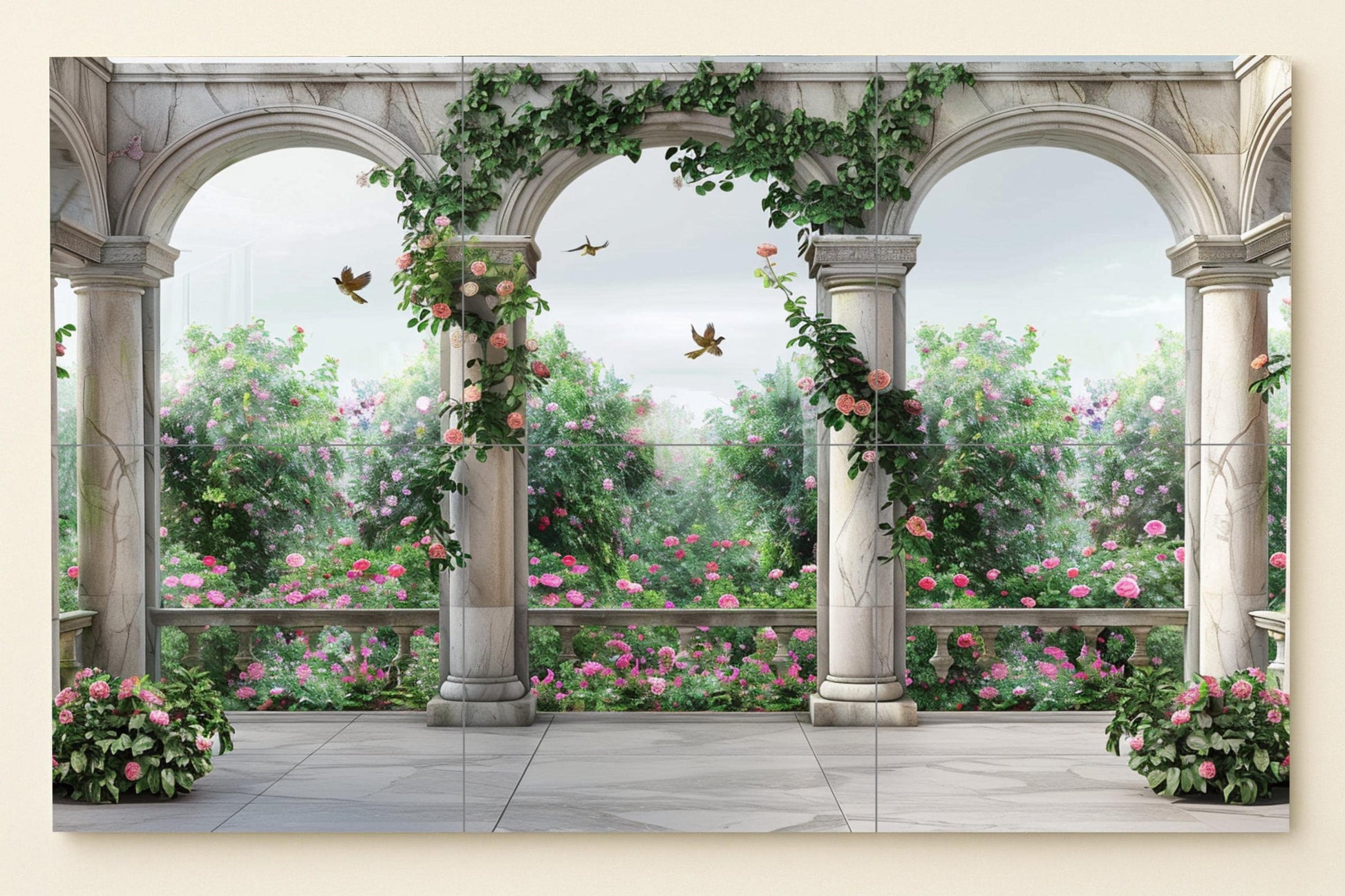 Jardin neoclásico · Fresque Céramique — Art Mural Nature