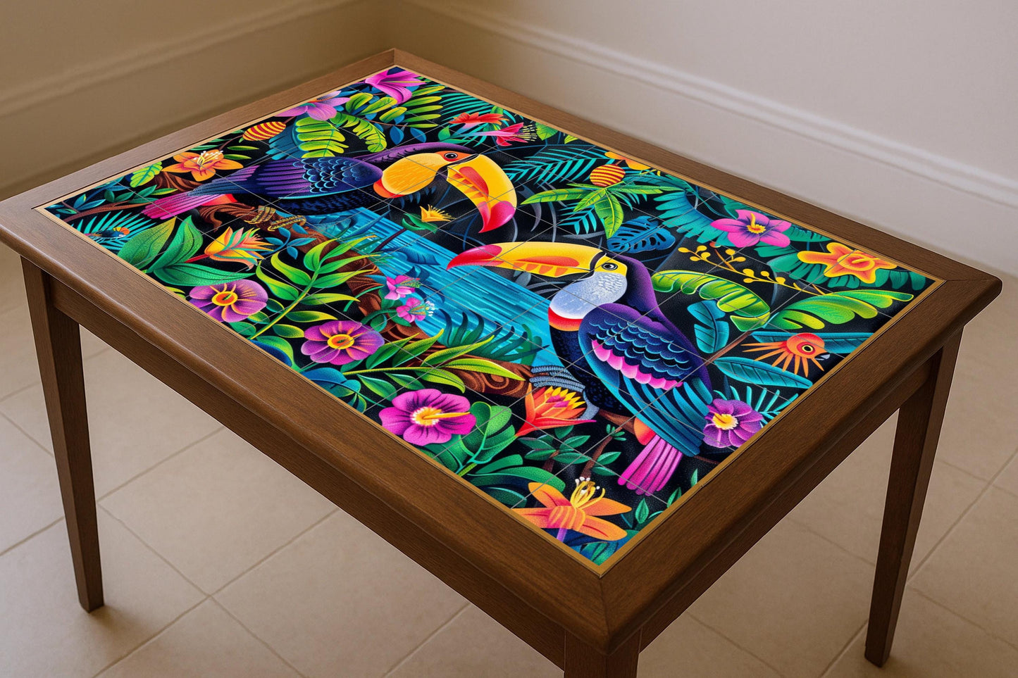 Selva von Küste Rica · Keramik-Wandbild — Meer & Küstenkunst