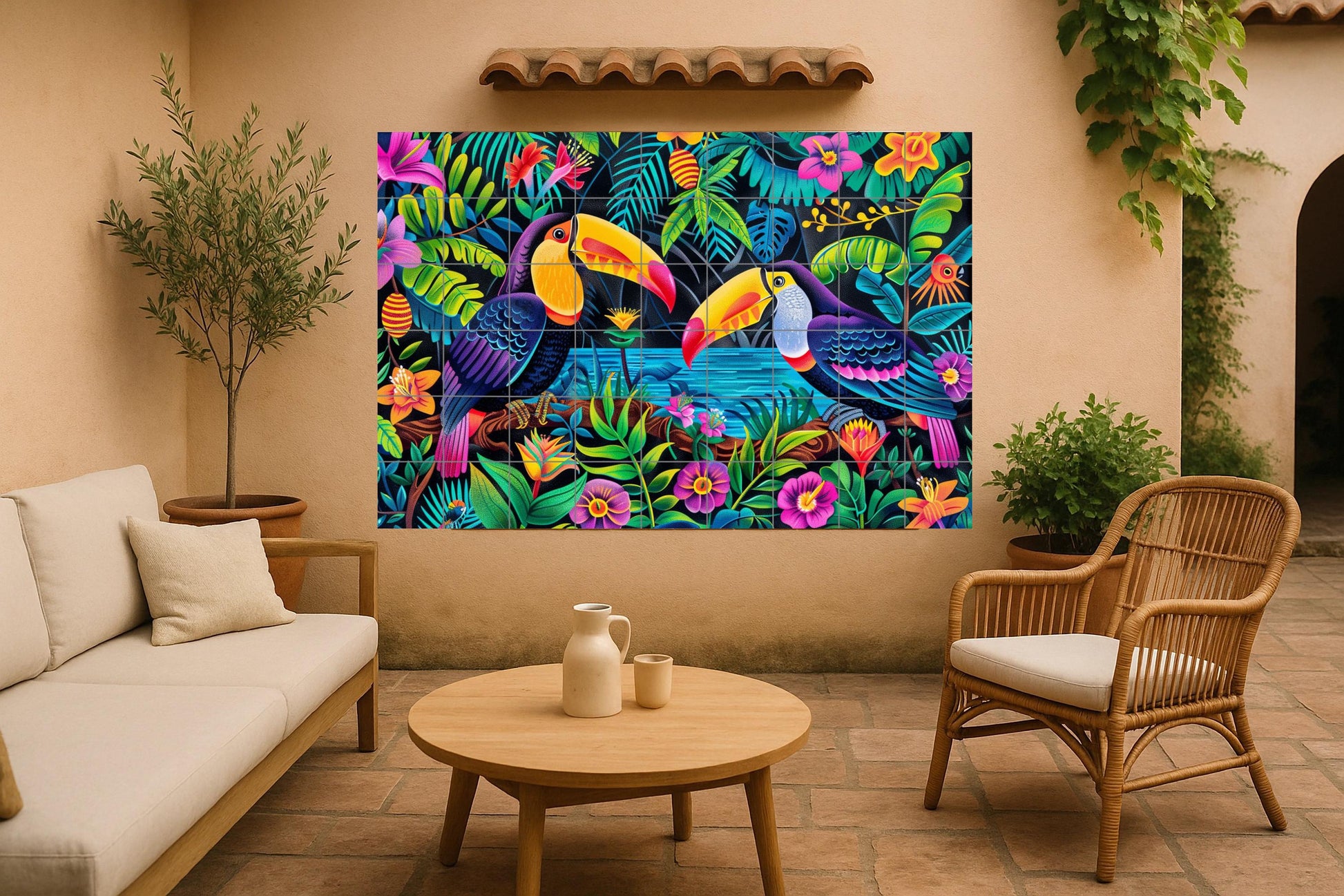 Selva von Küste Rica · Keramik-Wandbild — Meer & Küstenkunst