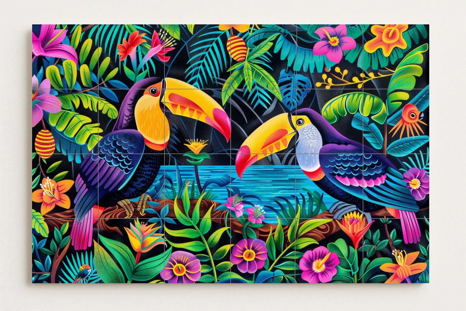 Selva von Küste Rica · Keramik-Wandbild — Meer & Küstenkunst
