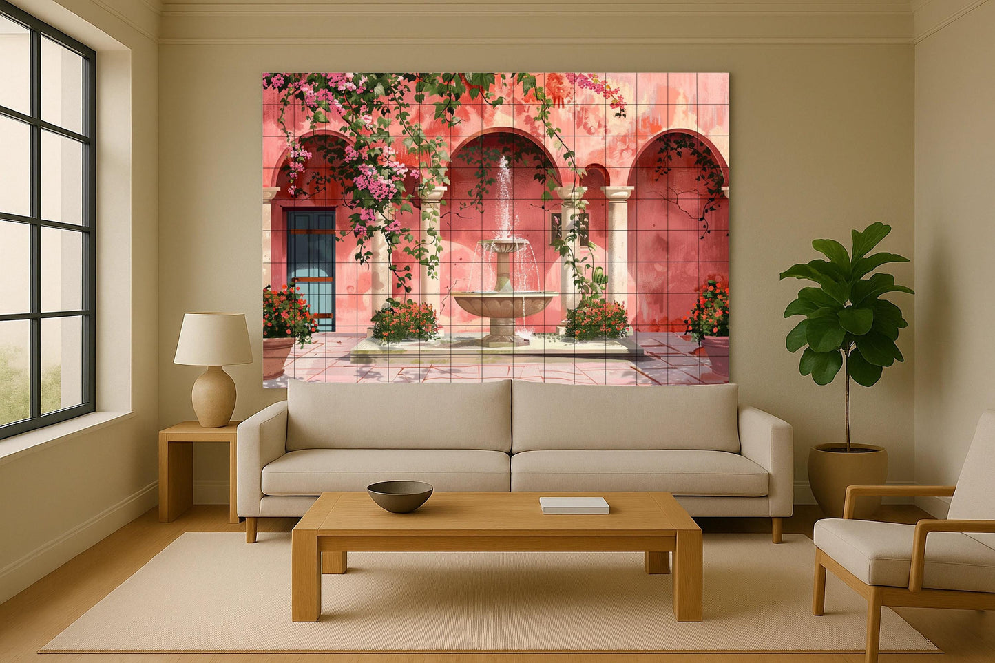 Cortile ibérico · Murale Ceramico — Arte Naturale da Parete