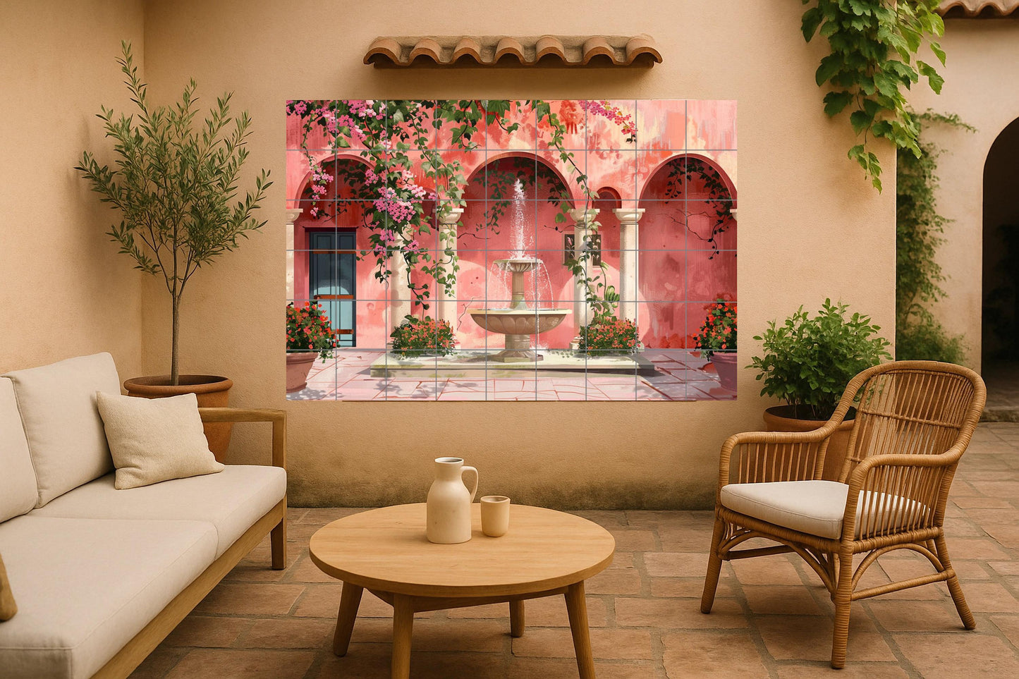 Cortile ibérico · Murale Ceramico — Arte Naturale da Parete