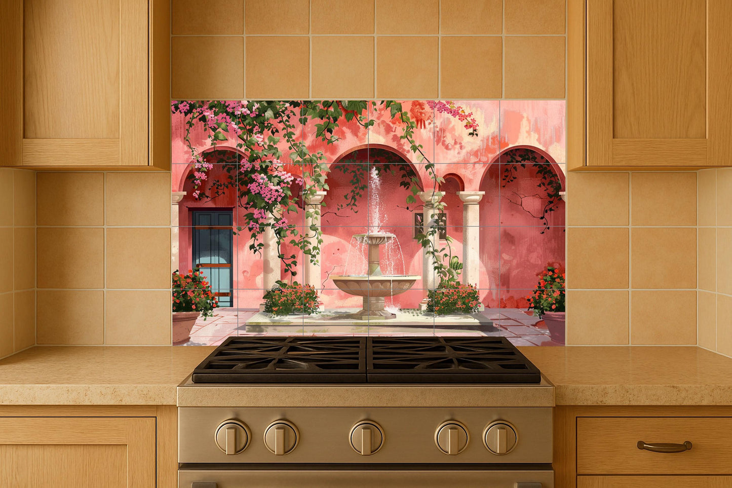Cortile ibérico · Murale Ceramico — Arte Naturale da Parete