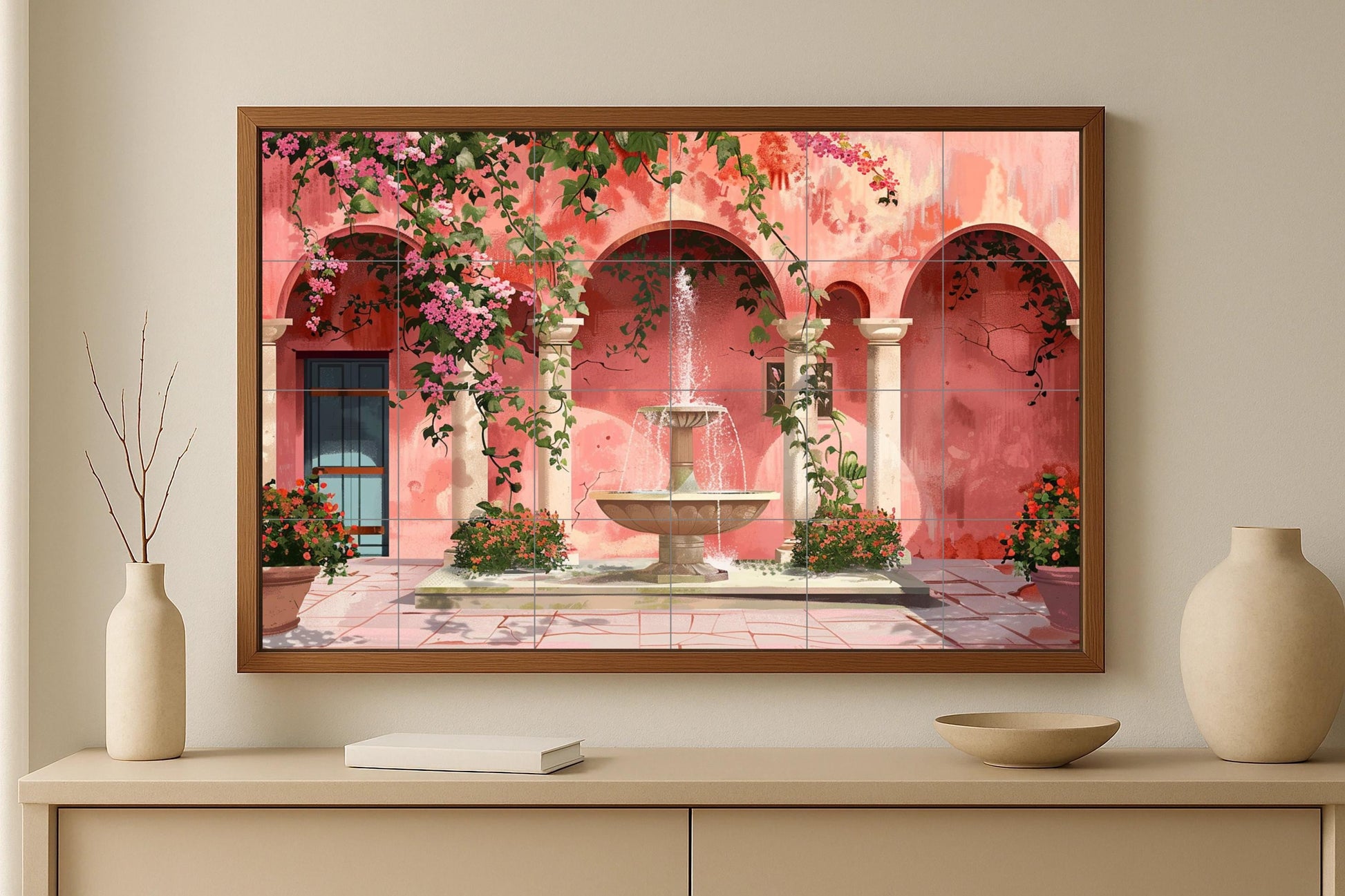 Cortile ibérico · Murale Ceramico — Arte Naturale da Parete