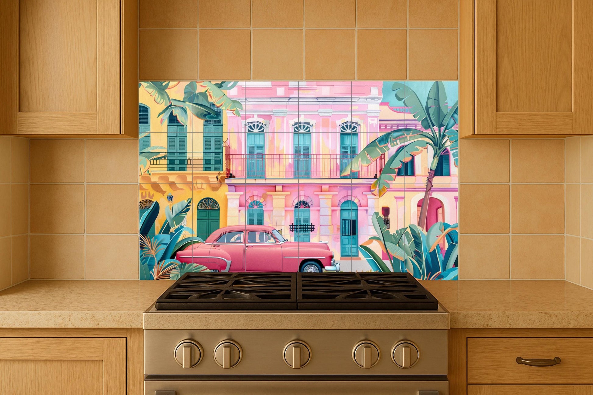 Caribeño en tonos pastel — Garden & Scenery Décor · Tile Wall Art
