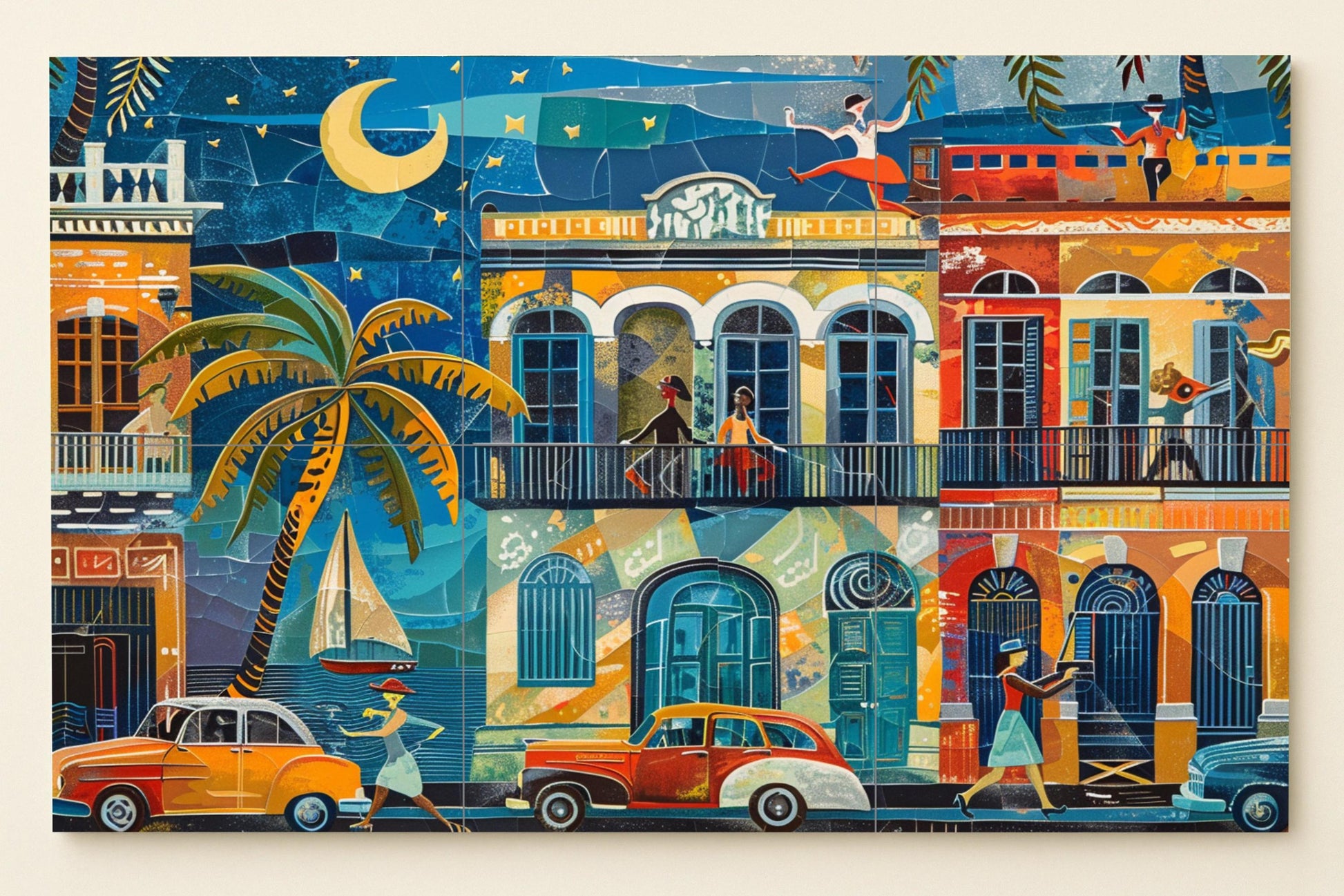 Fresque en Carrelage Habana — Paysage Urbain en Carreaux