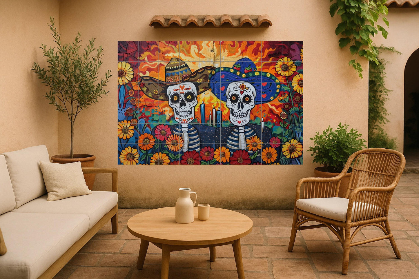Jour des Morts — Décor Mural Voyage, Art Mural en Céramique