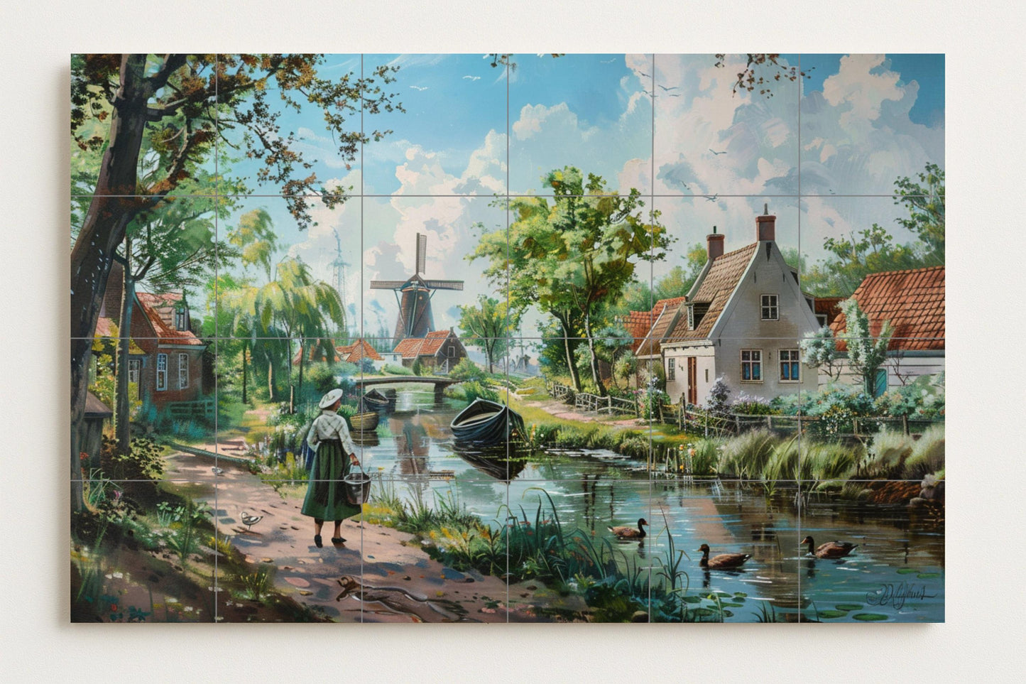Romantic of the Countryside holandesa — Nature Wall Art · Ceramic Tile Mural