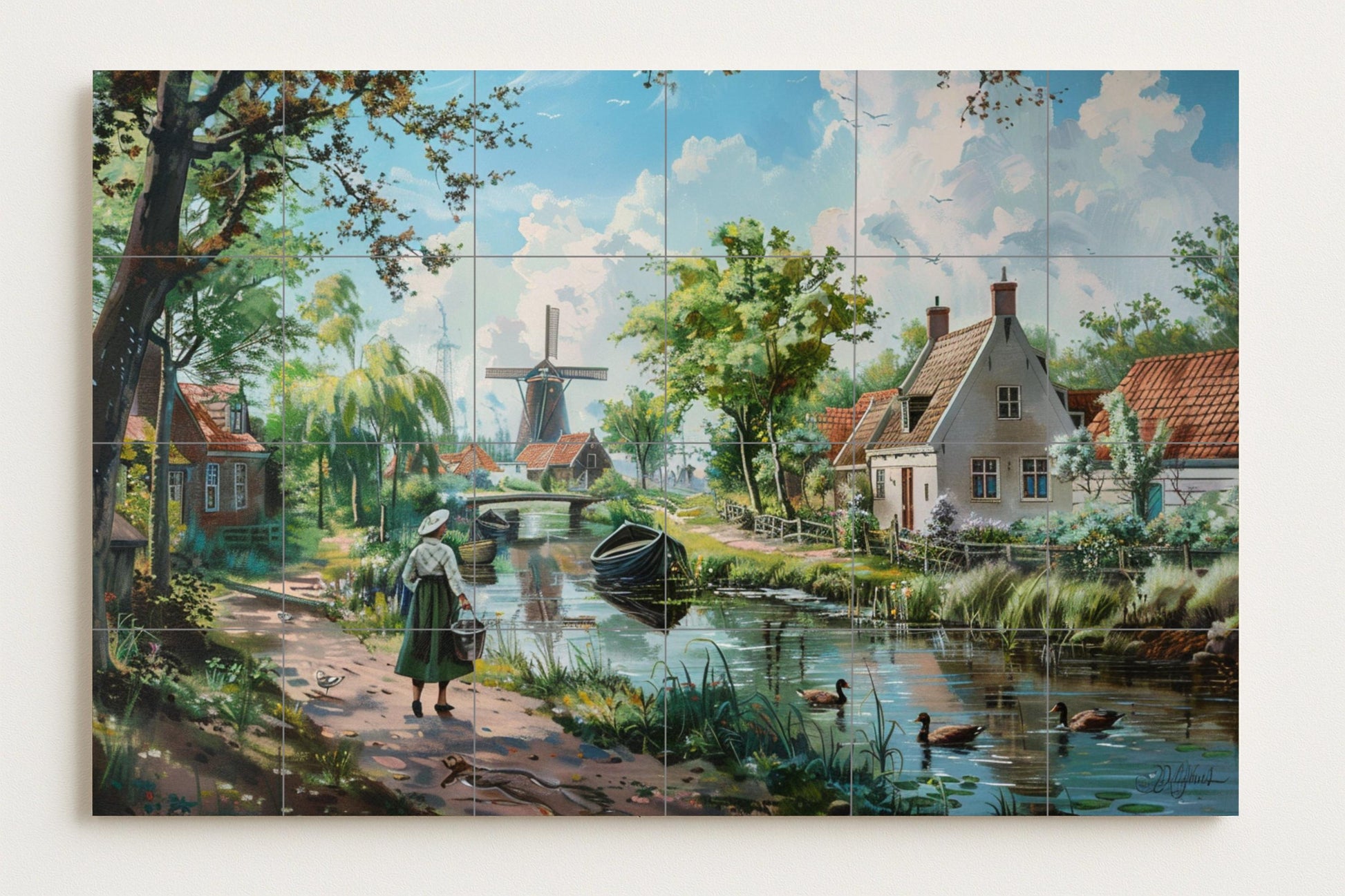 Romantic of the Countryside holandesa — Nature Wall Art · Ceramic Tile Mural