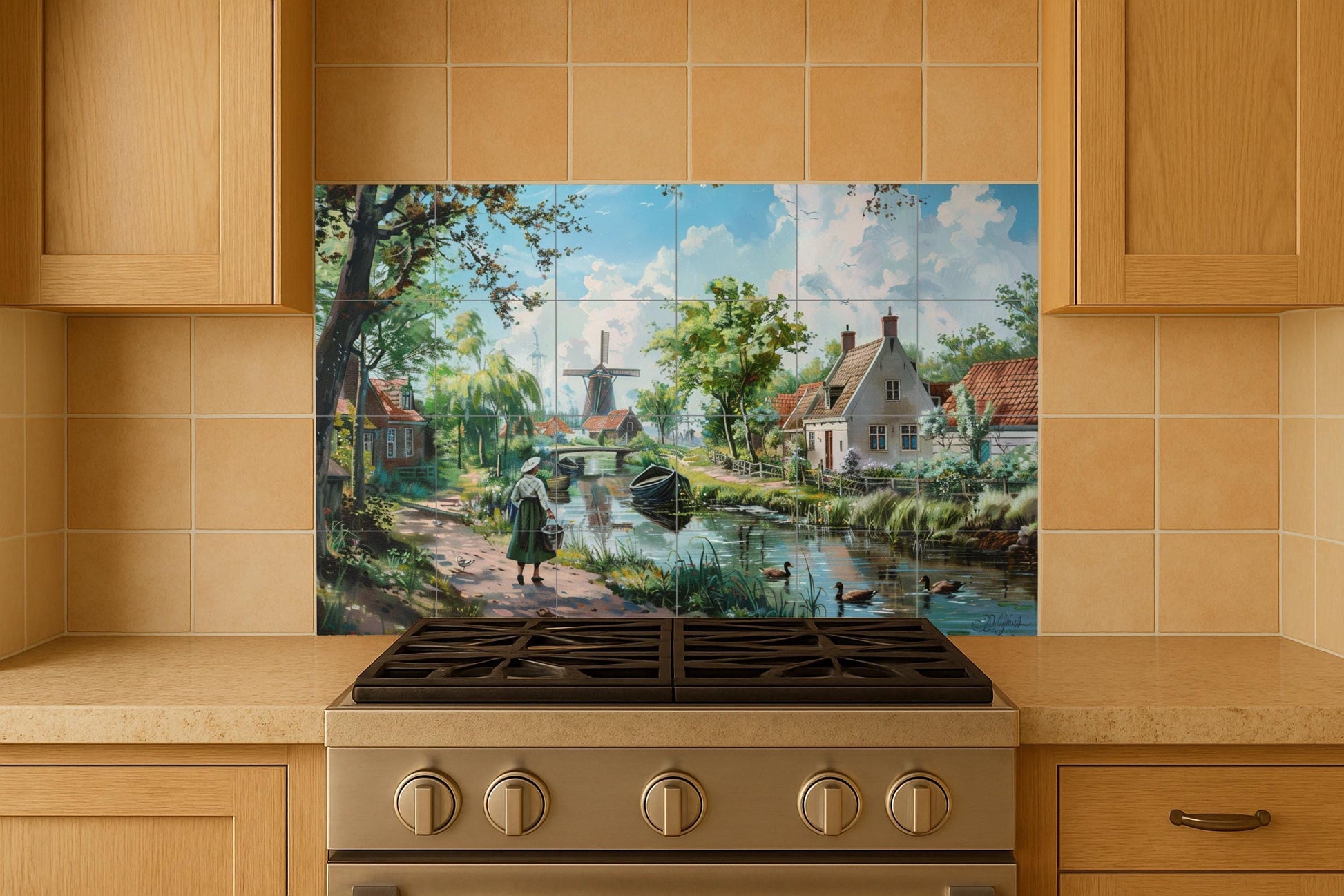 Romantic of the Countryside holandesa — Nature Wall Art · Ceramic Tile Mural