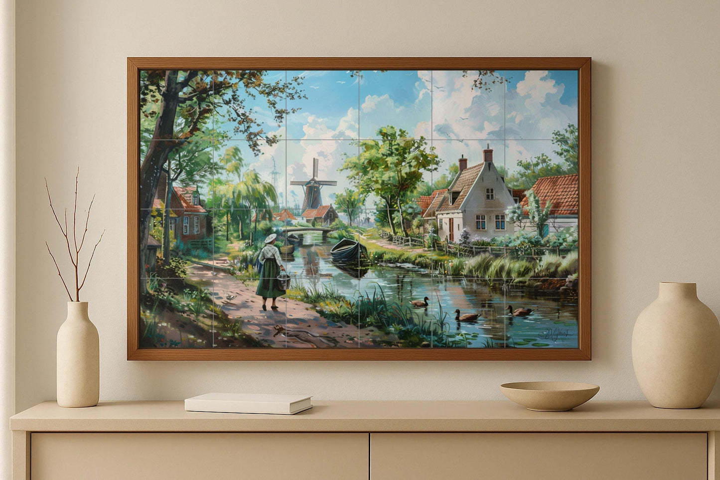 Romantic of the Countryside holandesa — Nature Wall Art · Ceramic Tile Mural