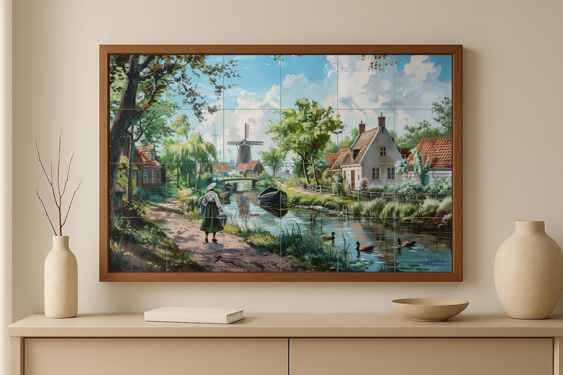 Romantic of the Countryside holandesa — Nature Wall Art · Ceramic Tile Mural
