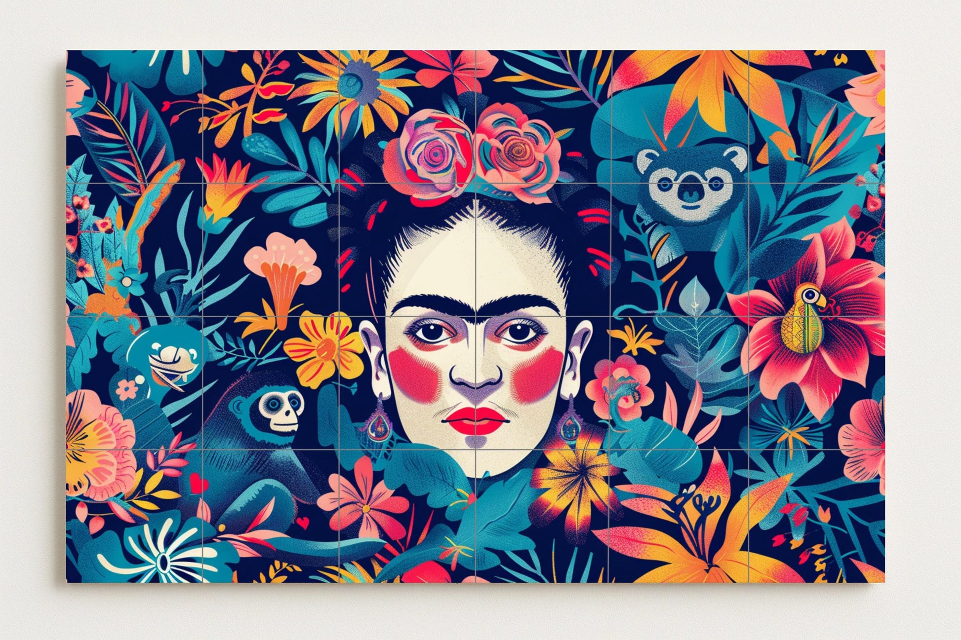 Frida Kahlo — Murale in Piastrelle di Ceramica · Paesaggio Botanico