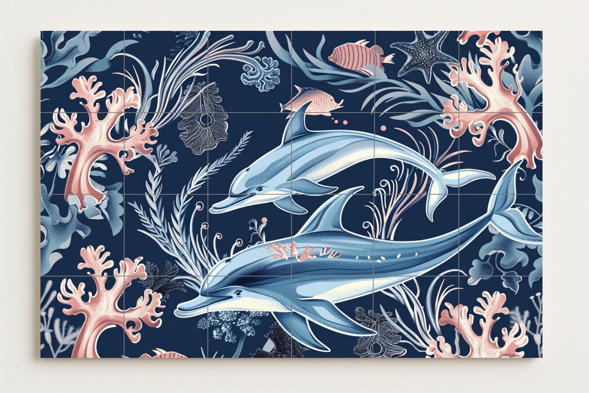 Ocean Tropical · Ceramic Wall Mural — Maritime Tile Art