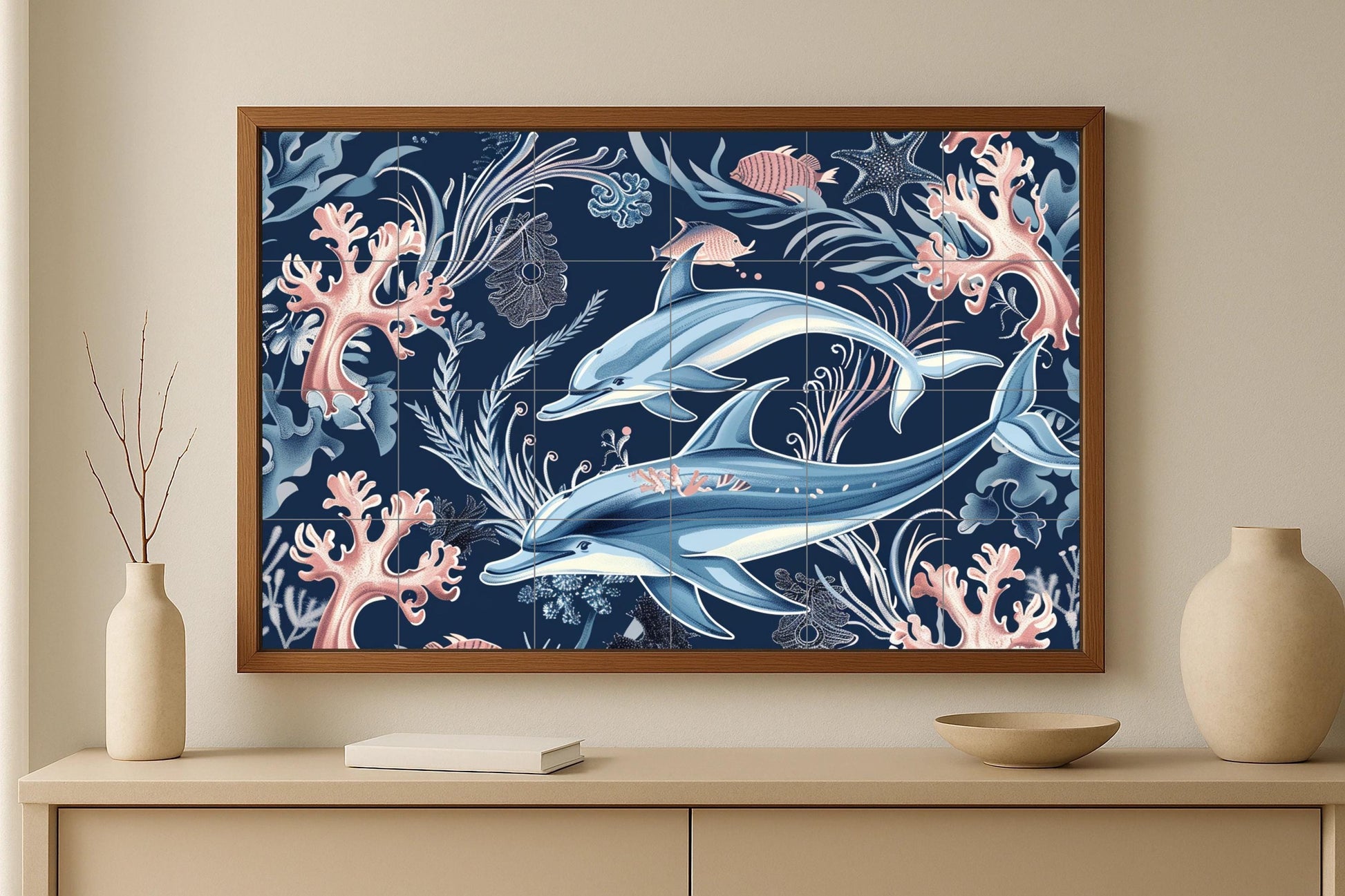 Ocean Tropical · Ceramic Wall Mural — Maritime Tile Art