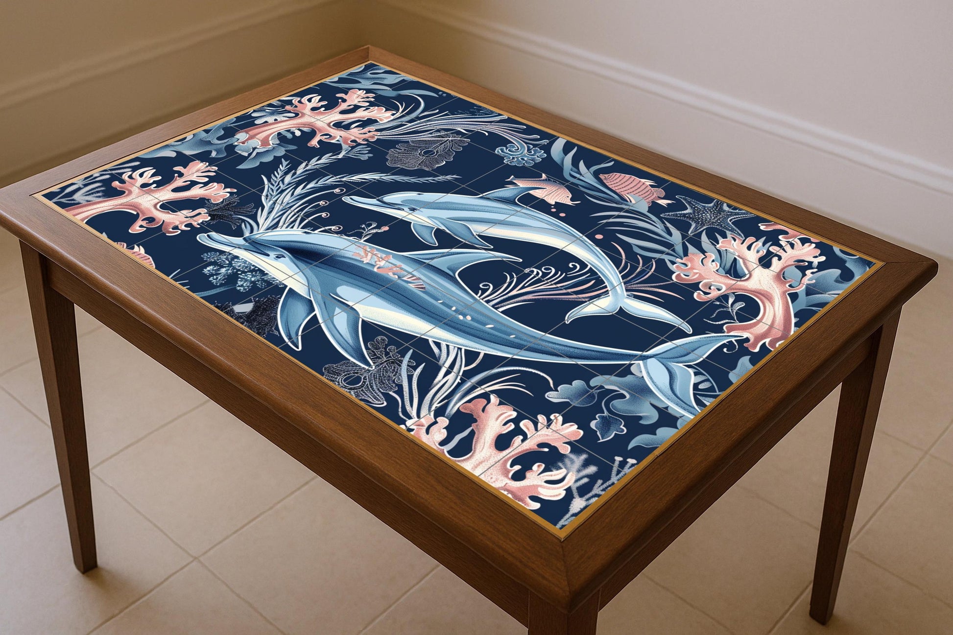 Ocean Tropical · Ceramic Wall Mural — Maritime Tile Art