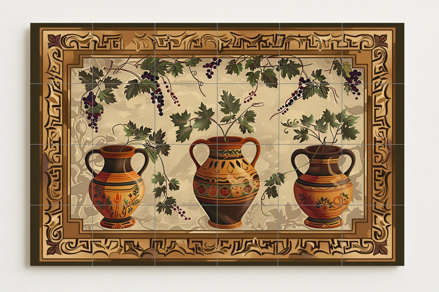 Ánfora mediterránea · Fresque Céramique — Décor Mural Culinaire