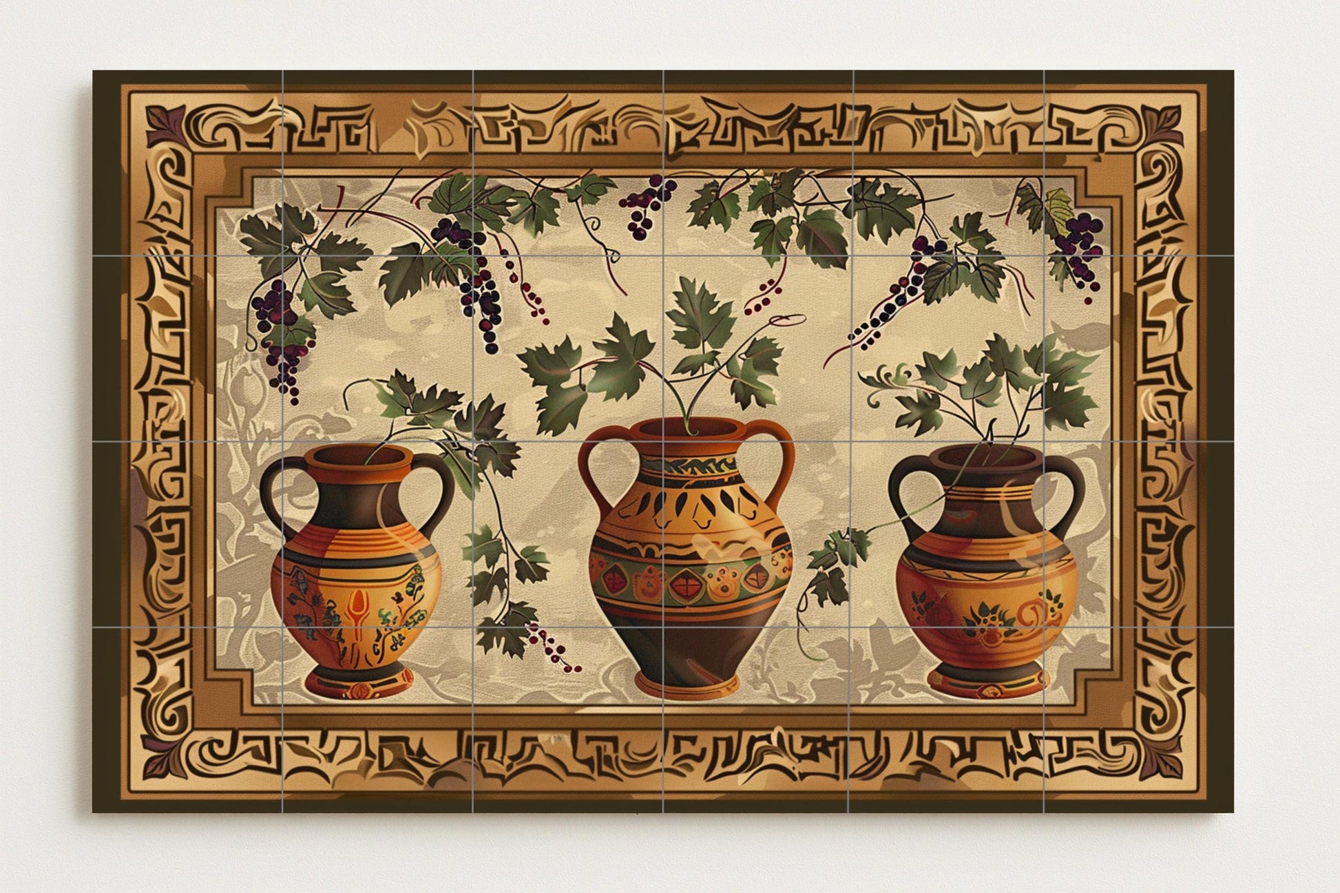 Ánfora mediterránea · Fresque Céramique — Décor Mural Culinaire