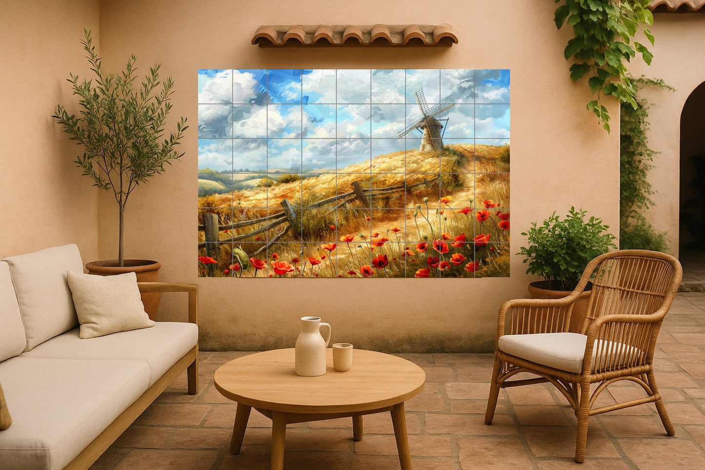 Landschaft inglesa — Blumen & Landschaften, Wandkunst aus Keramikfliesen