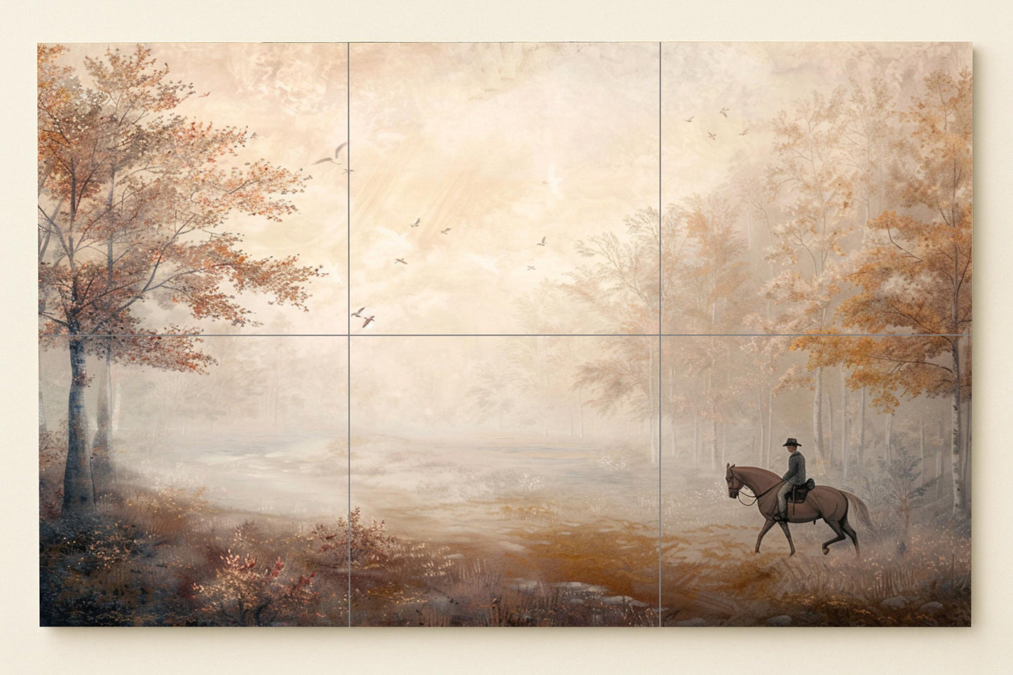 Fresque en Carrelage Jinete de les Apalaches — Fleurs et Paysages